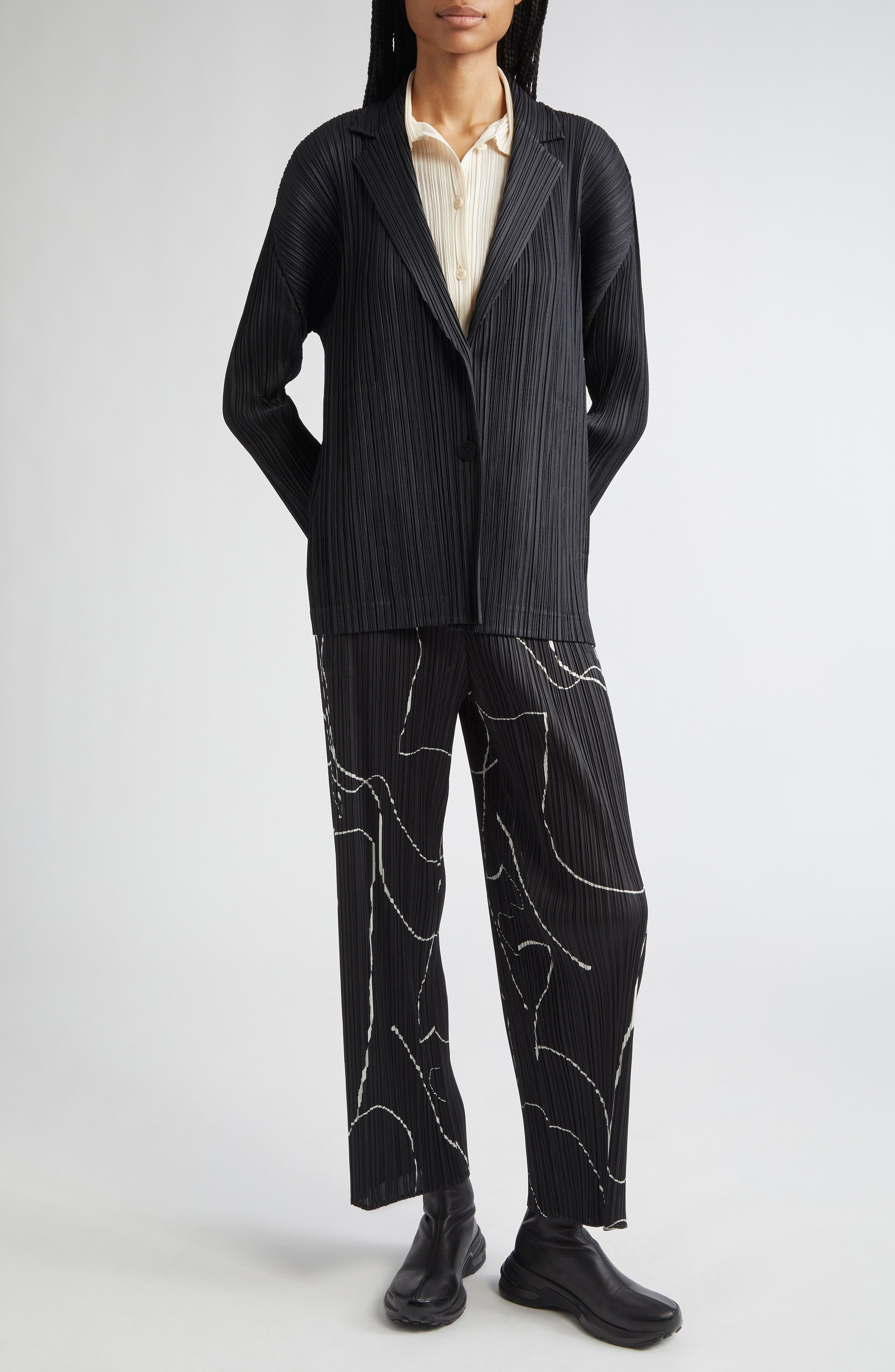 Pleats Please Issey Miyake Pause Pleated Pants in Black at Nordstrom - 2