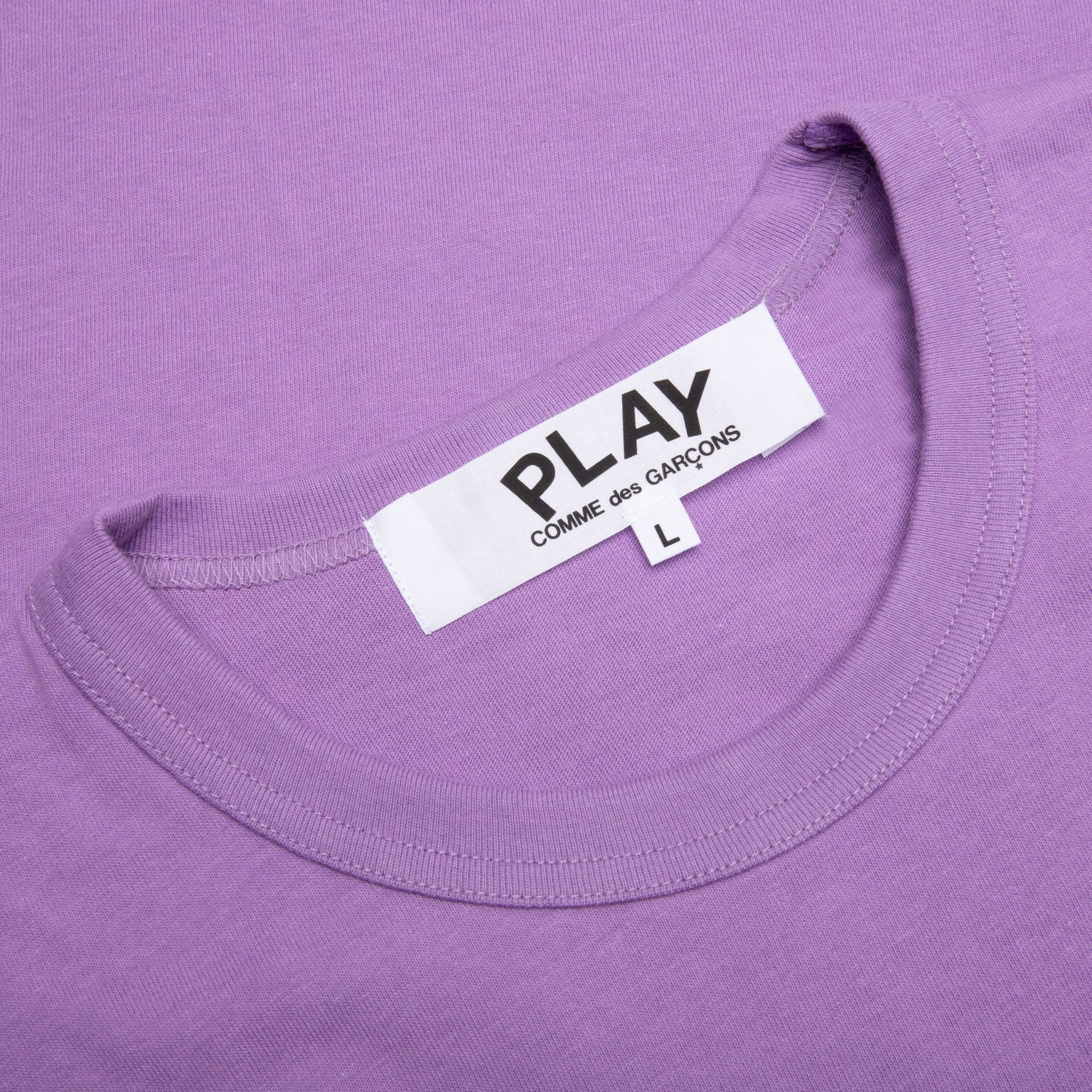COMME DES GARCONS PLAY SMALL RED HEART T-SHIRT - PURPLE - 3