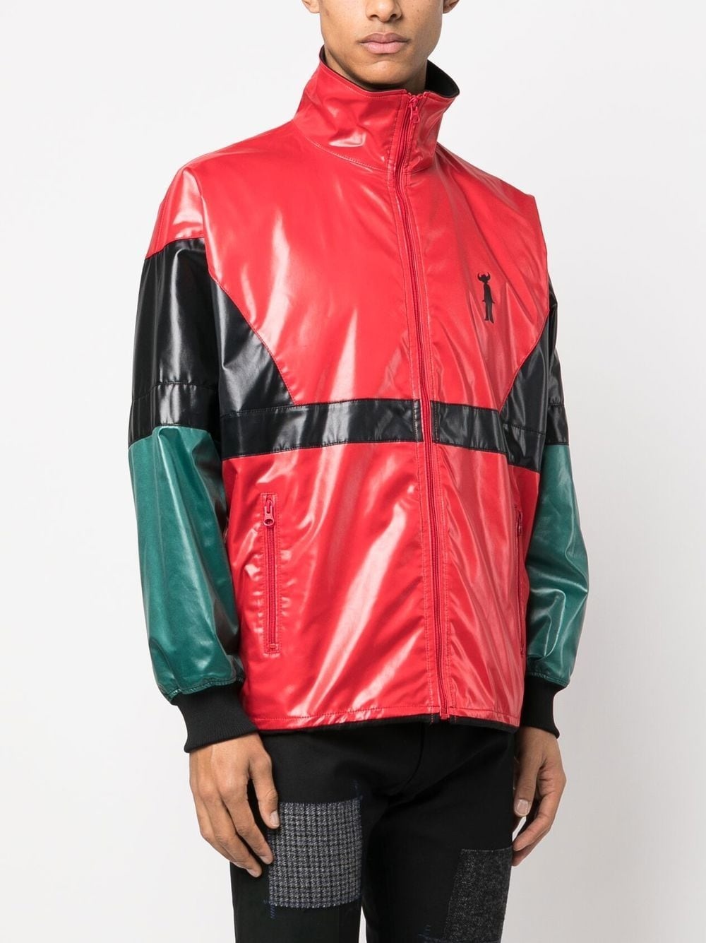 colour-block panelled windbreaker - 6