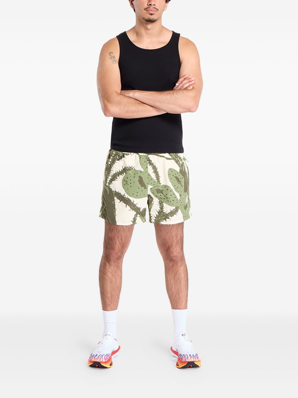 cactus-print shorts - 2