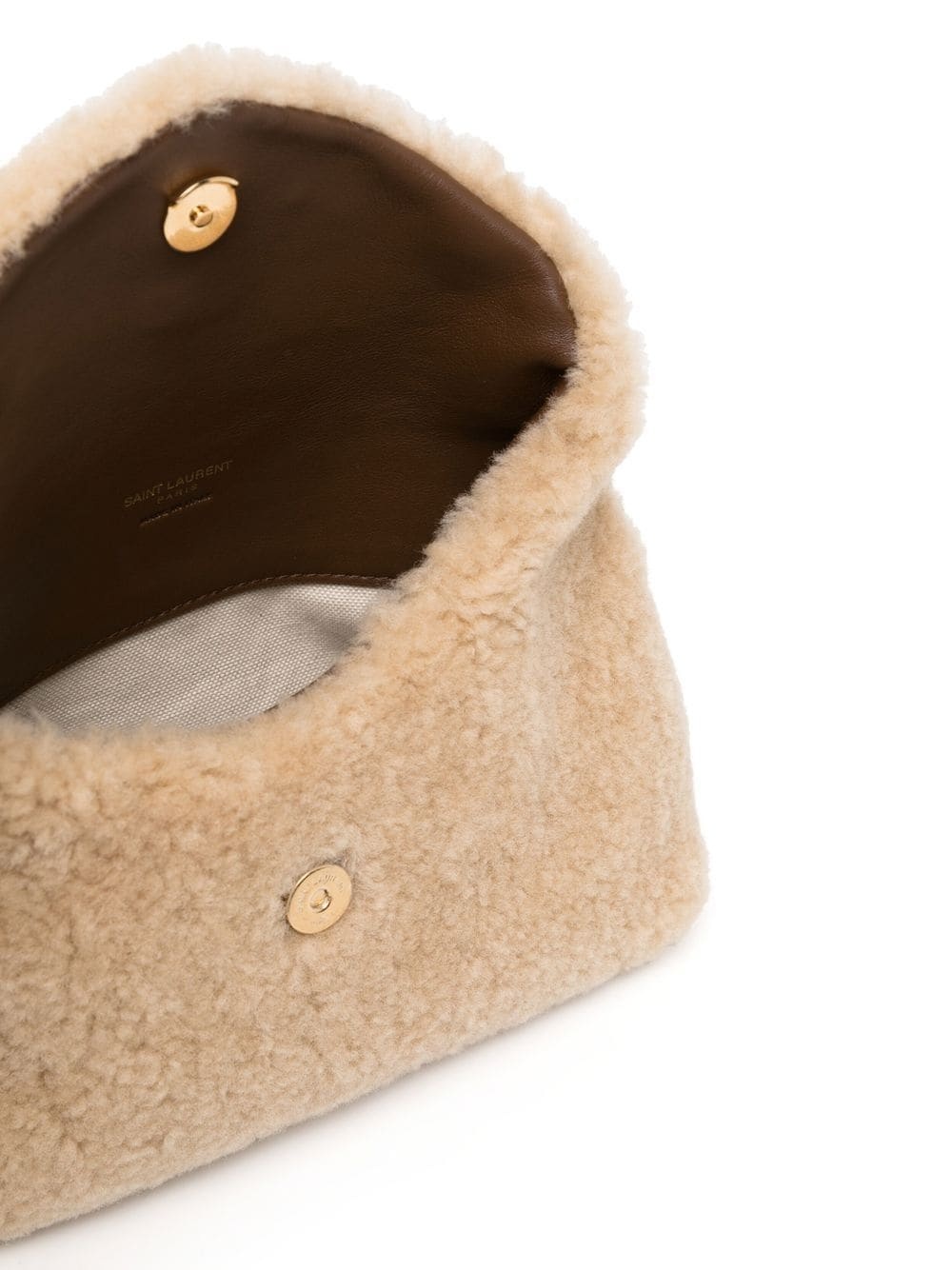 small Puffer shearling clutch - 5