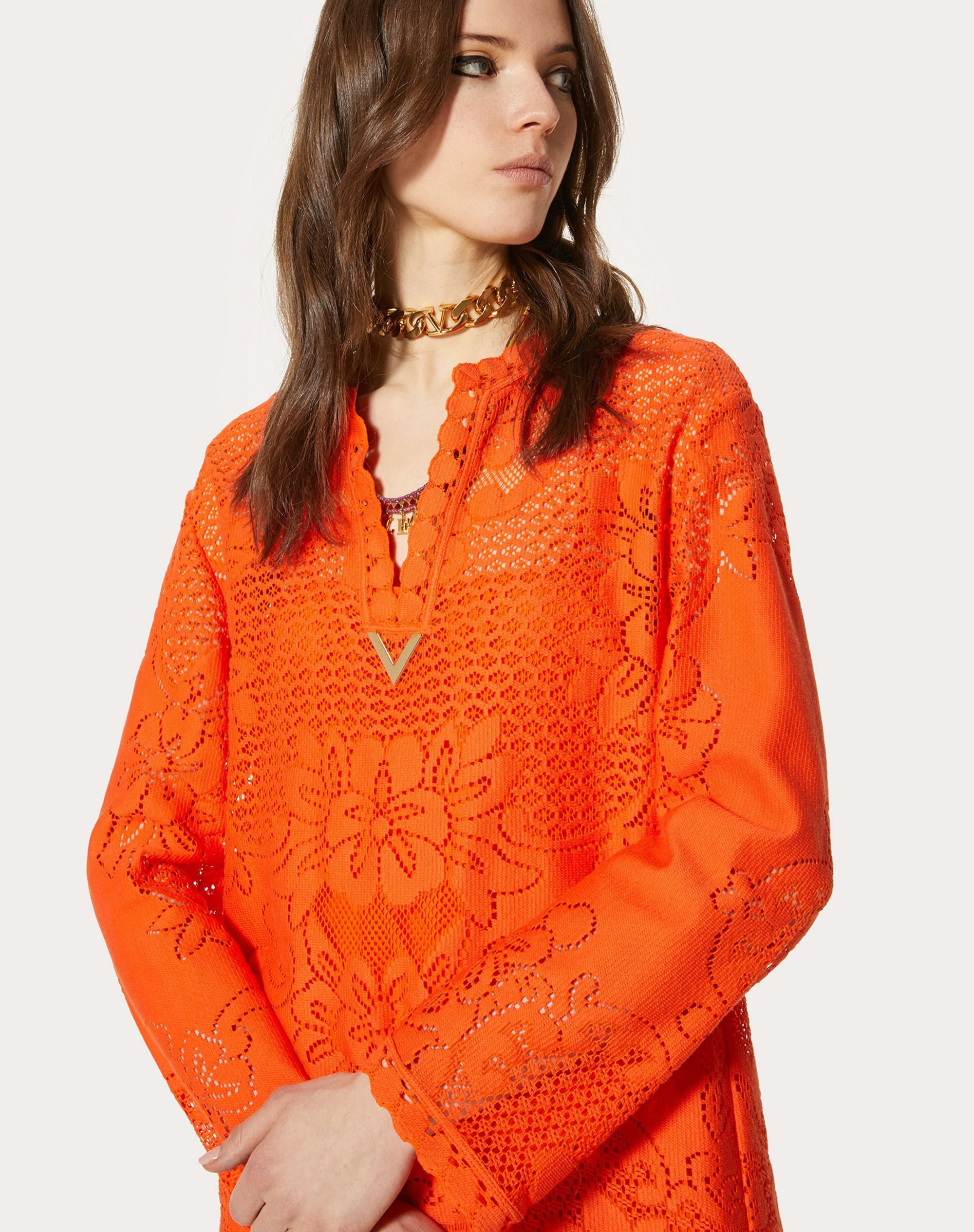 VGOLD COTTON LACE KAFTAN DRESS - 5