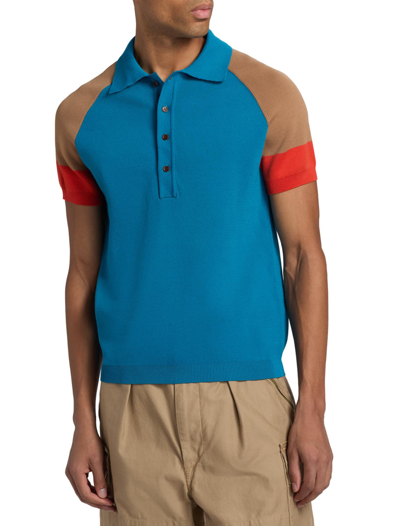 Men's Saint Knit Polo Shirt - Turquoise 3