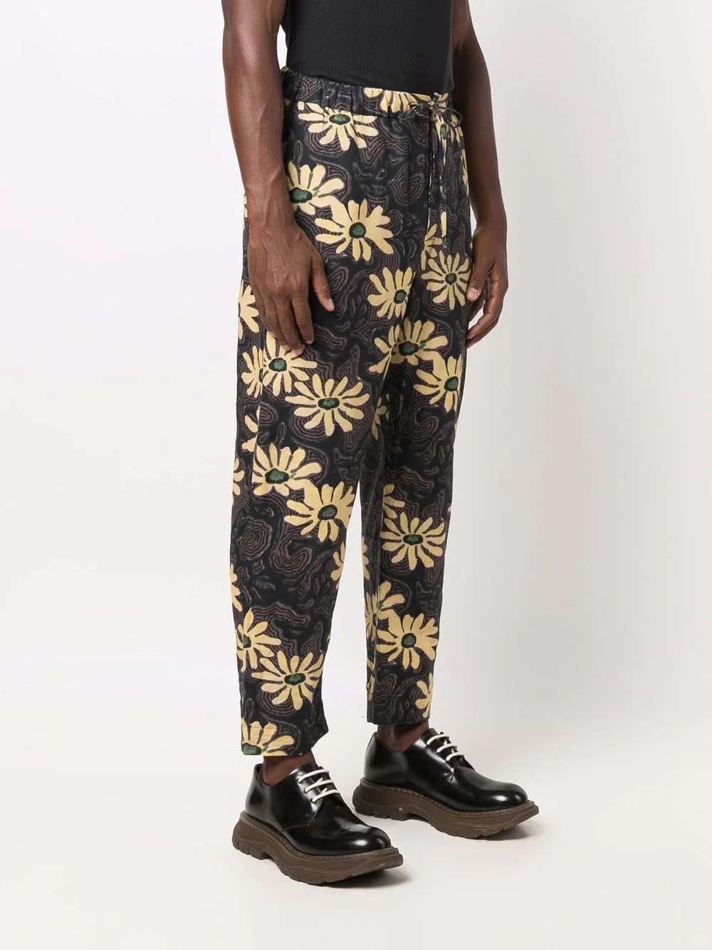 all-over floral print trousers - 3