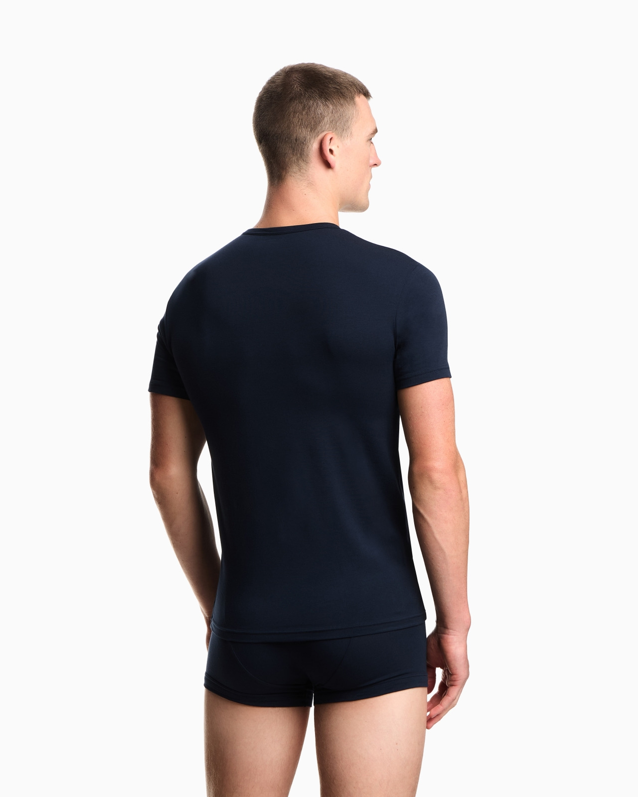 TWO-PACK OF STRETCH JERSEY FITTED LOUNGEWEAR T-SHIRTS - 3