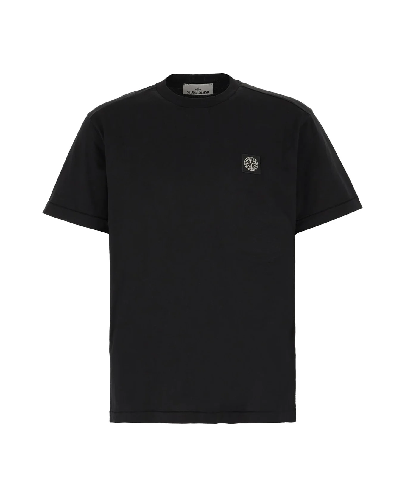 Black Cotton T-shirt - 1