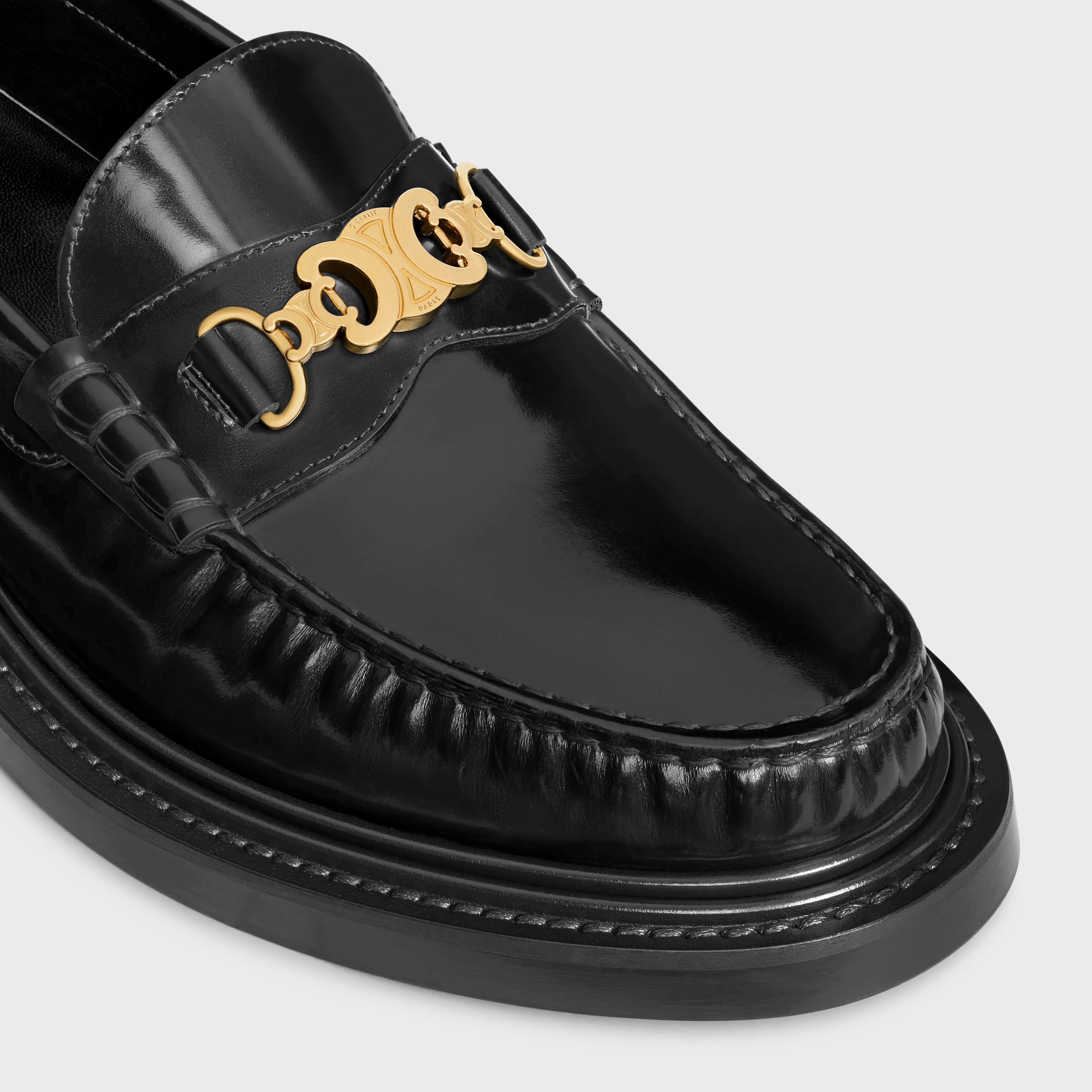 CELINE UNIVERSITÉ TRIOMPHE CHAIN LOAFFER in POLISHED BULL - 4