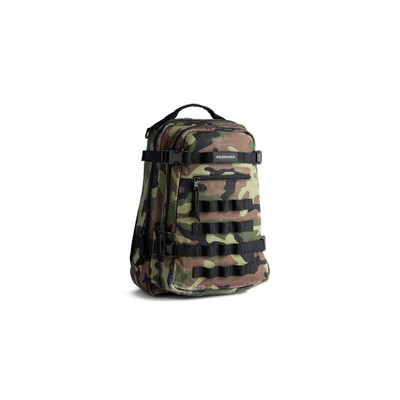 BALENCIAGA Men's Army Space Small Backpack Camo Print in Dark Green outlook