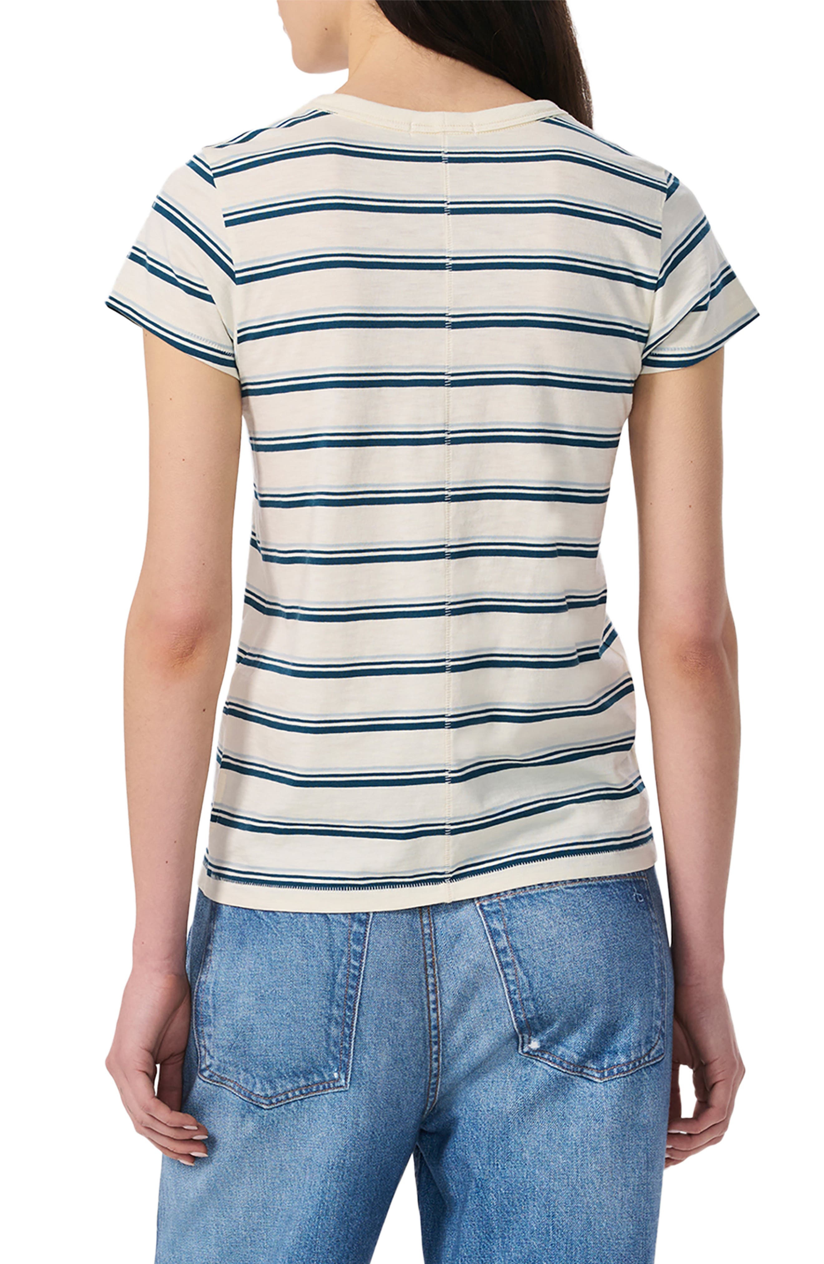 rag & bone The Slub Stripe T-Shirt in Ivblm at Nordstrom - 2