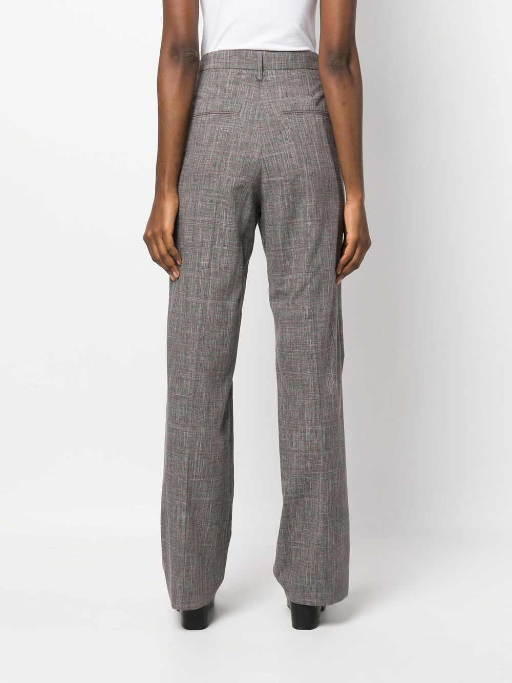 tailored checked trousers - 4