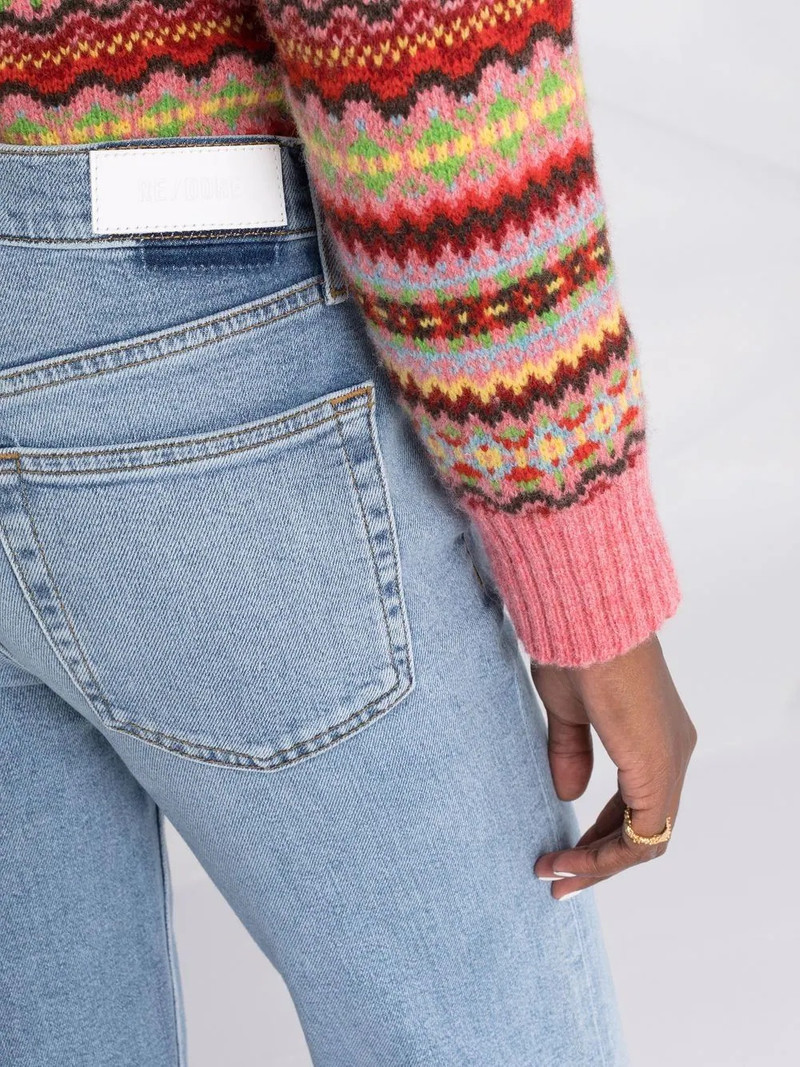 mid-rise straight leg jeans 3