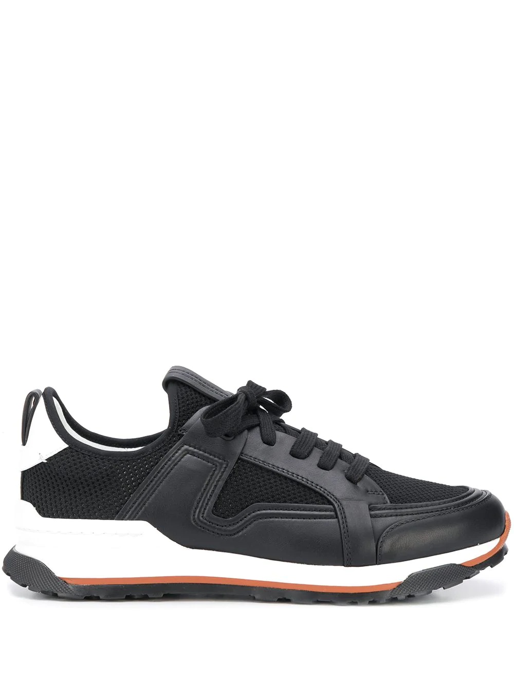 leather-panel low-top trainers - 1