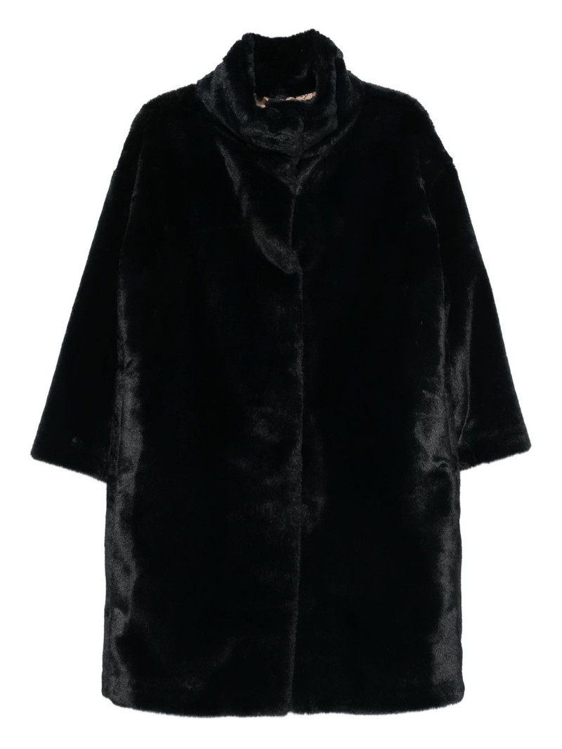 funnel-neck fur coat 1