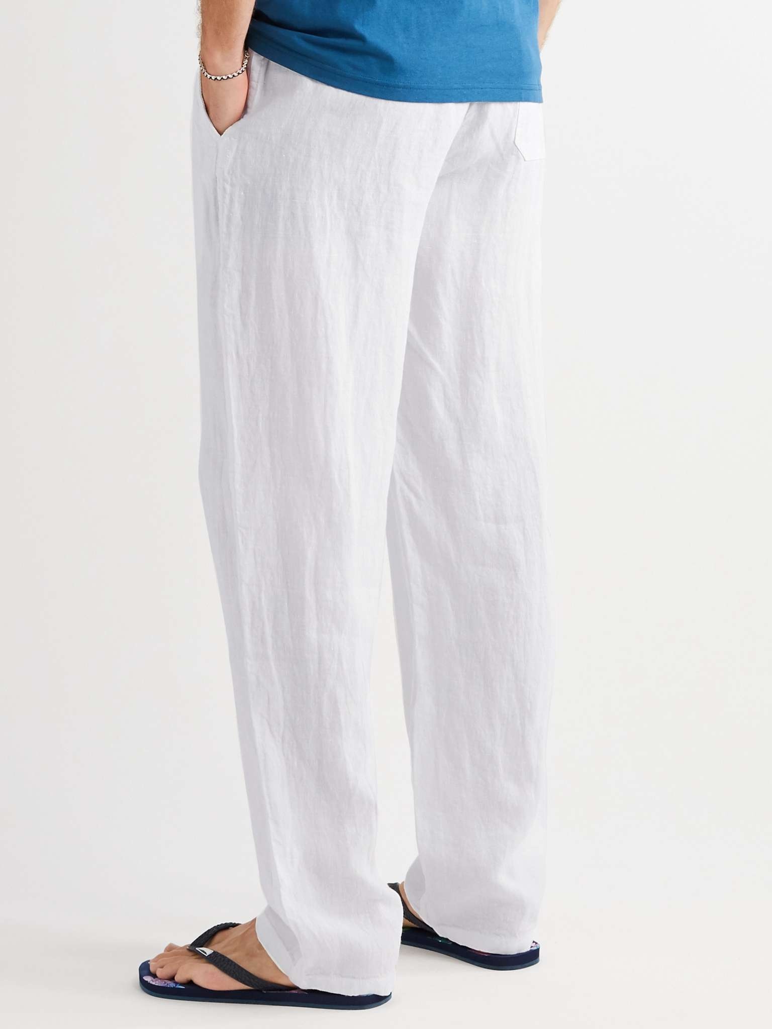 Pacha Wide-Leg Linen Drawstring Trousers - 4