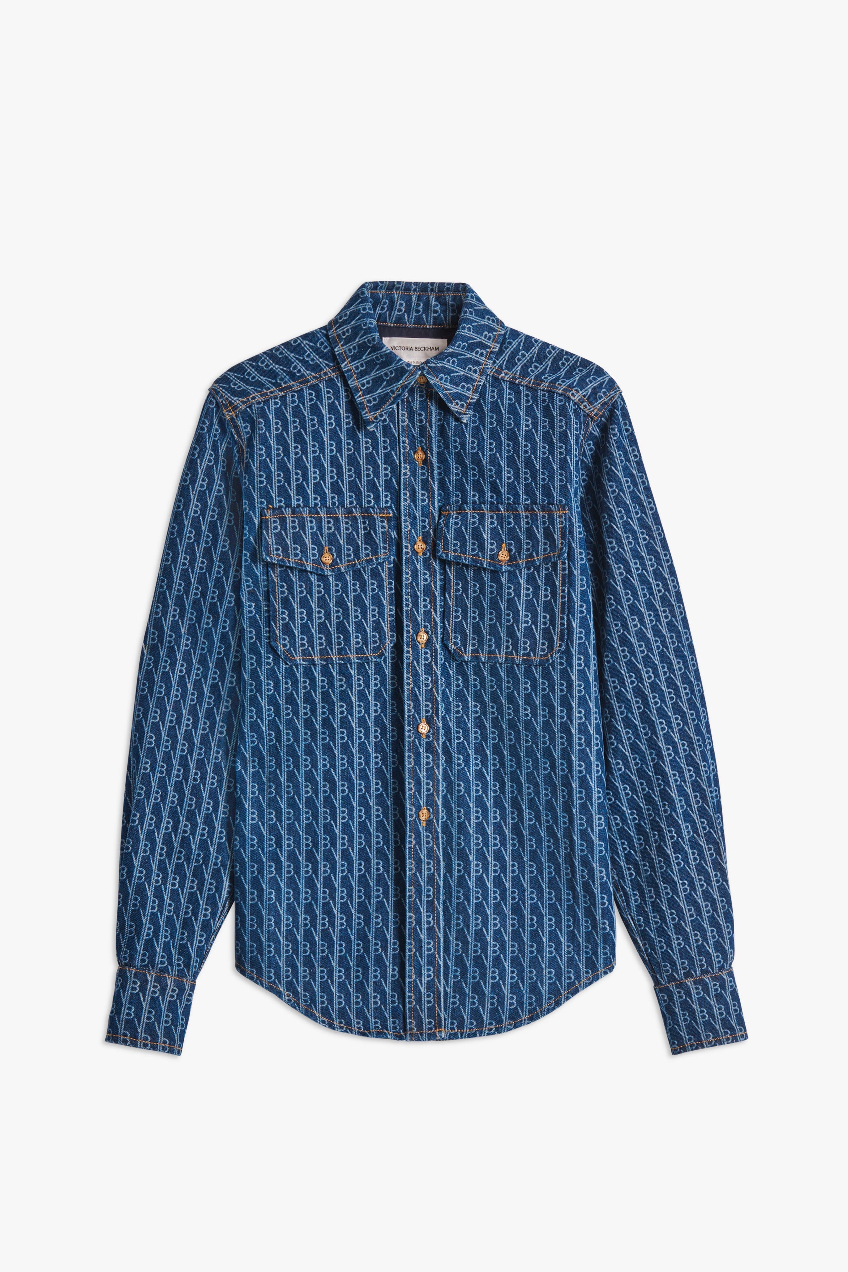 Denim Utility Shirt in VB Monogram - 1