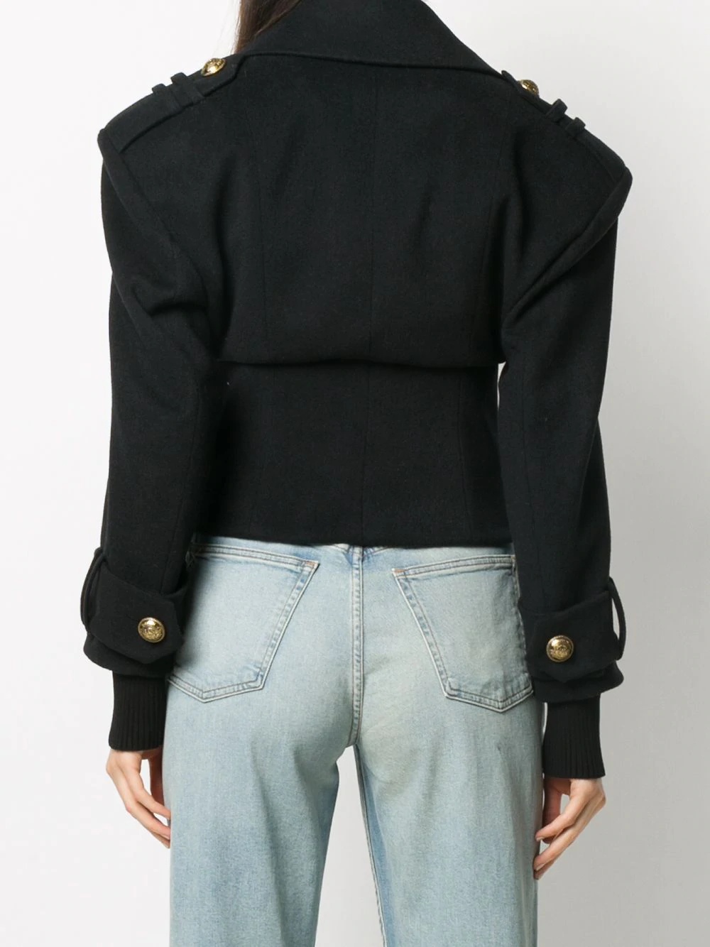 cropped double-breasted jacket - 4