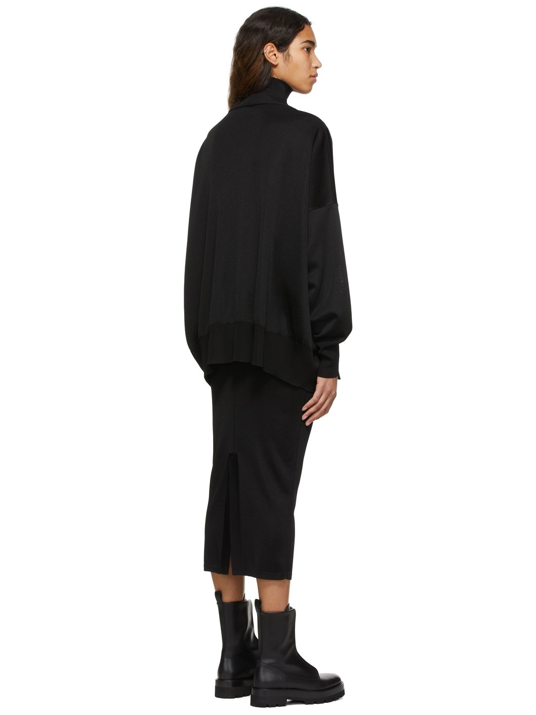 Black Cardi Midi Dress - 3