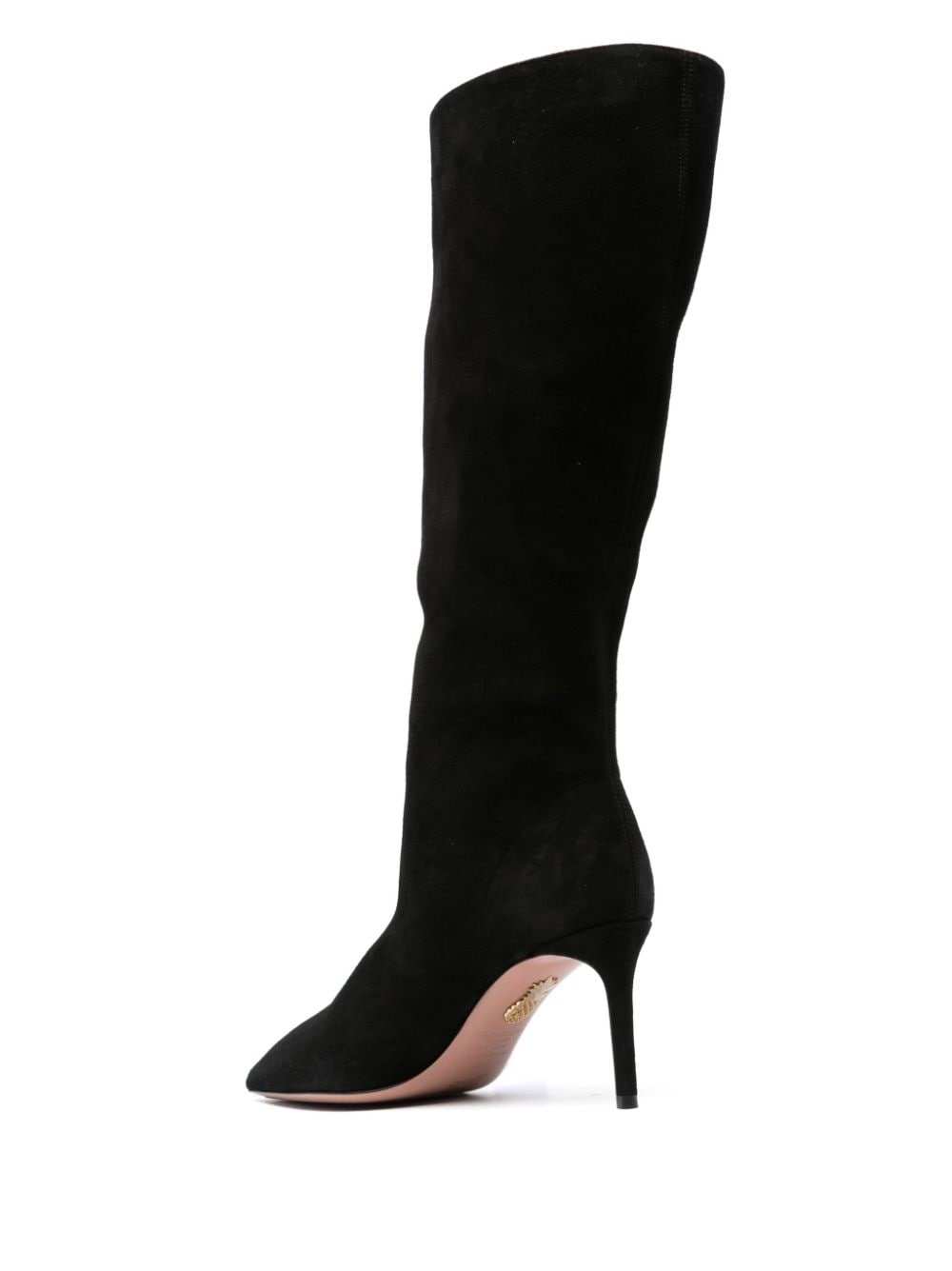 80mm pointed-toe suede boots - 3