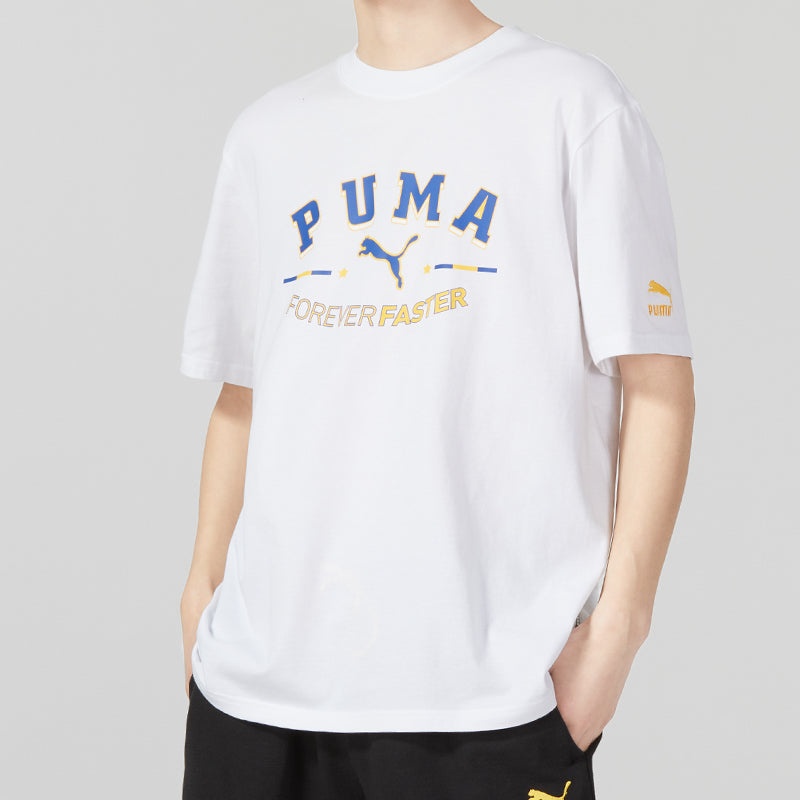 PUMA Sports Wear Graphic T-Shirt 'White' 622279-02 - 5