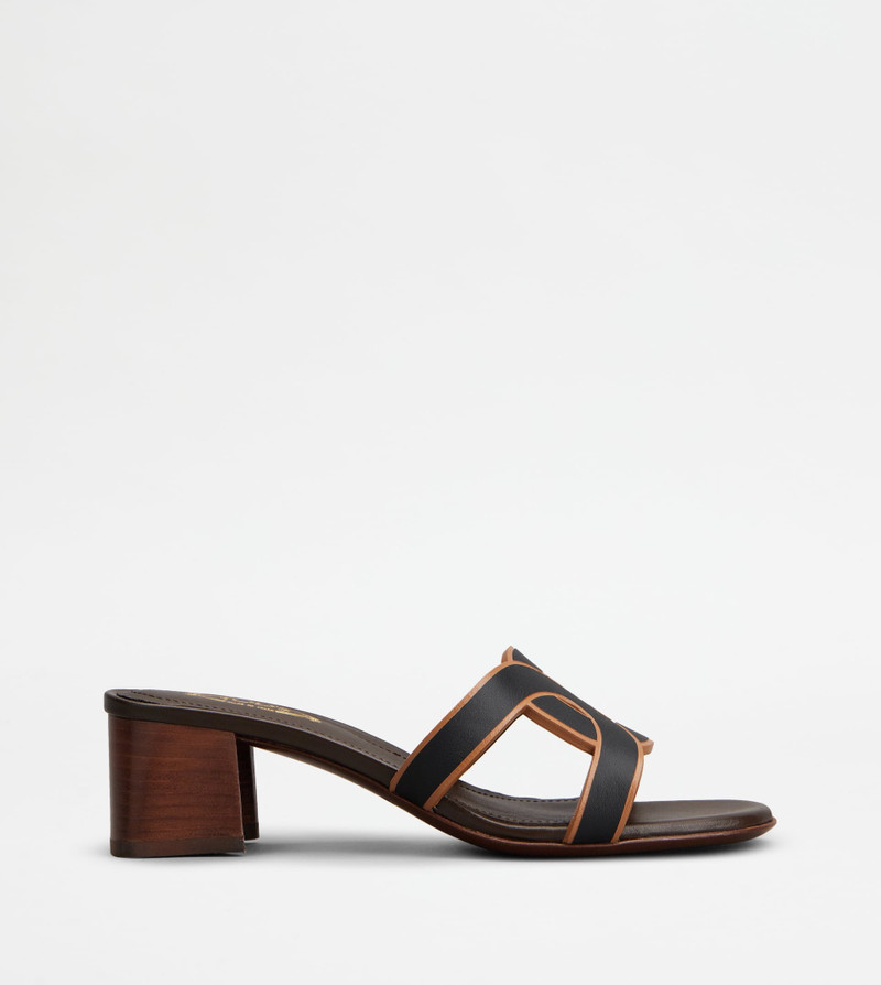 KATE SANDALS IN LEATHER - BROWN 1