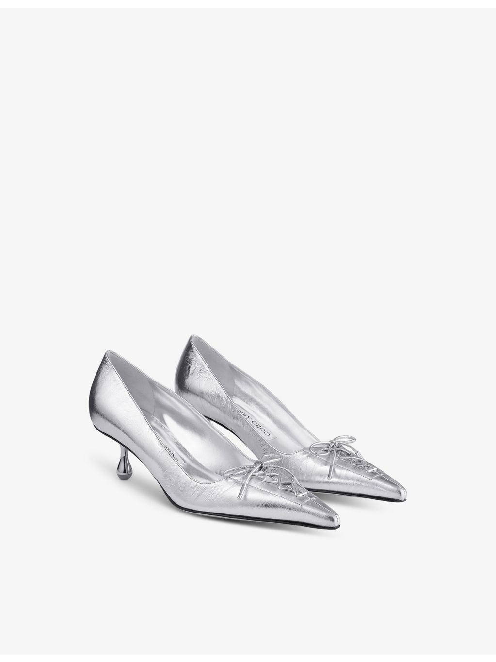 Scarlett 50 vintage metallic-leather courts - 3