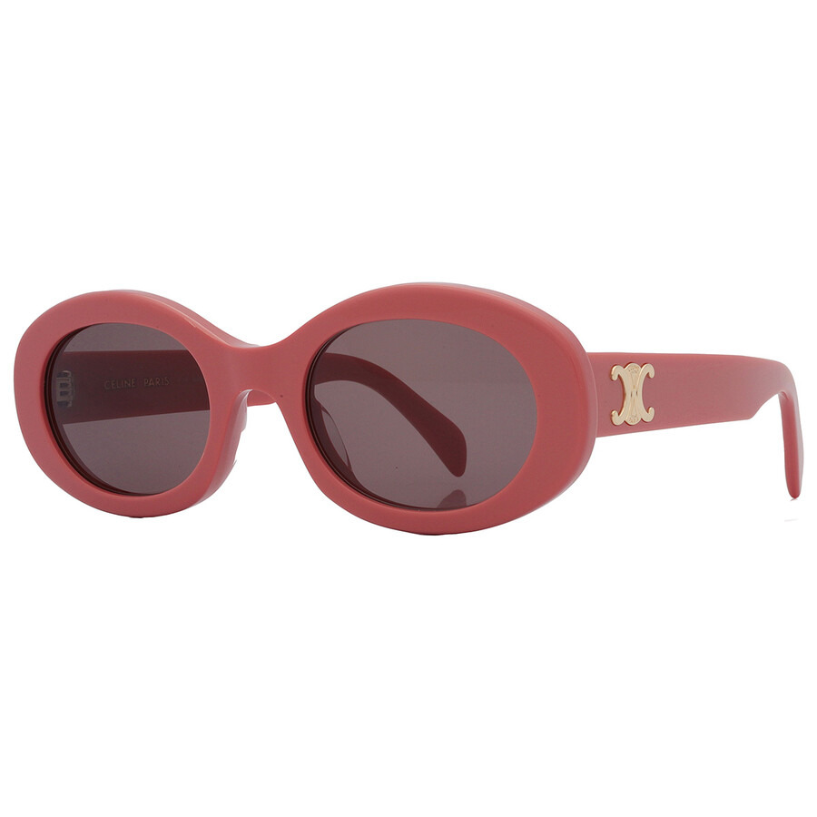 Celine Triomphe Grey Oval Ladies Sunglasses CL40194U 72A 52 - 3
