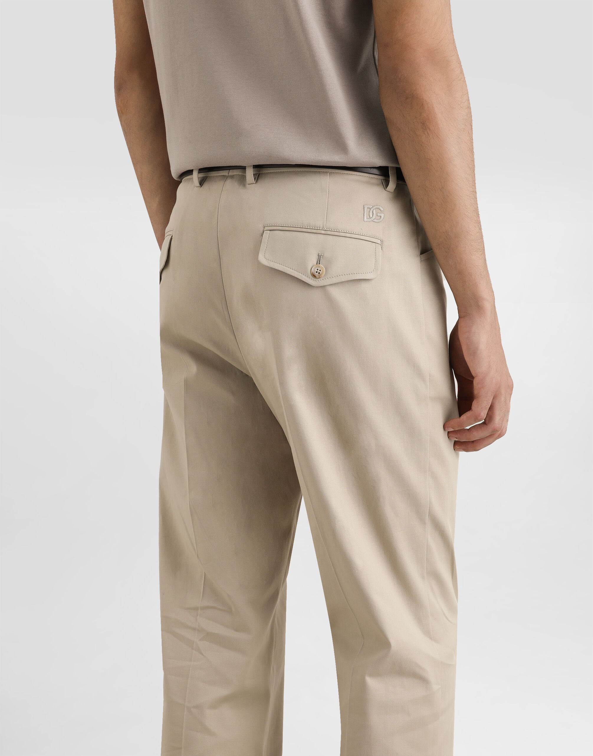 Cotton gabardine cargo trousers - 5