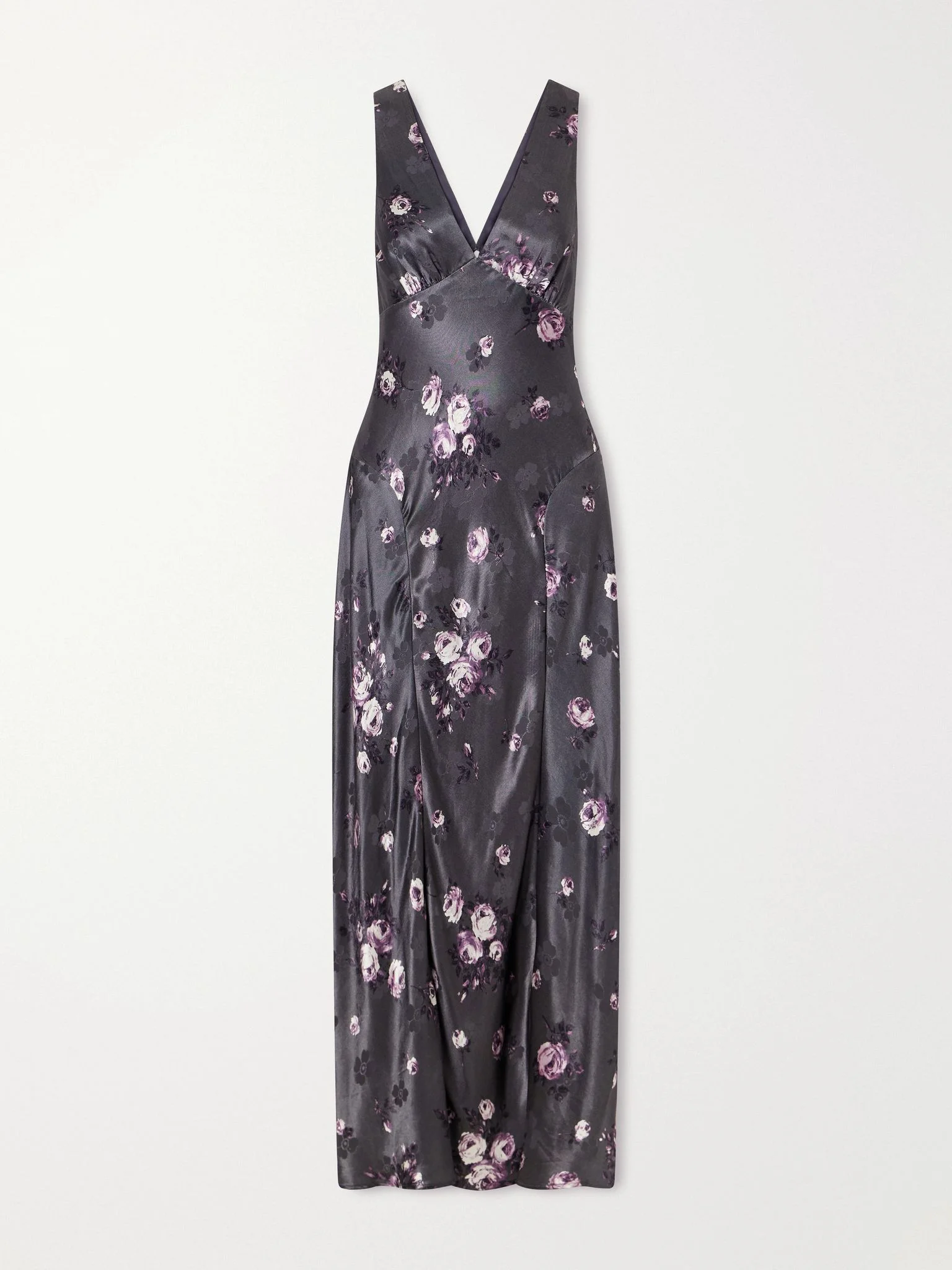 Floral-print satin maxi dress Multi - 1