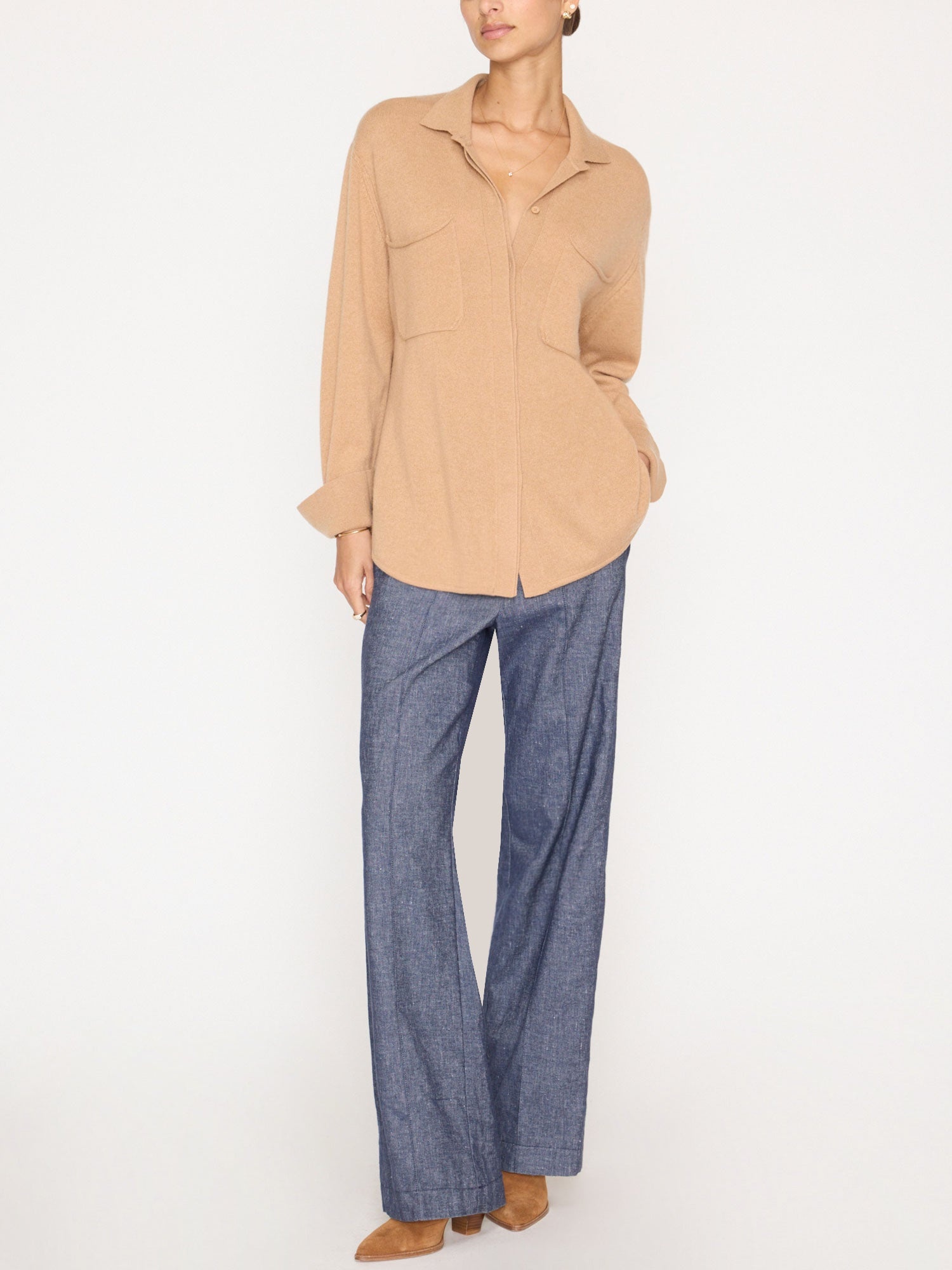 The Andre Luxe Cashmere Shacket - 5