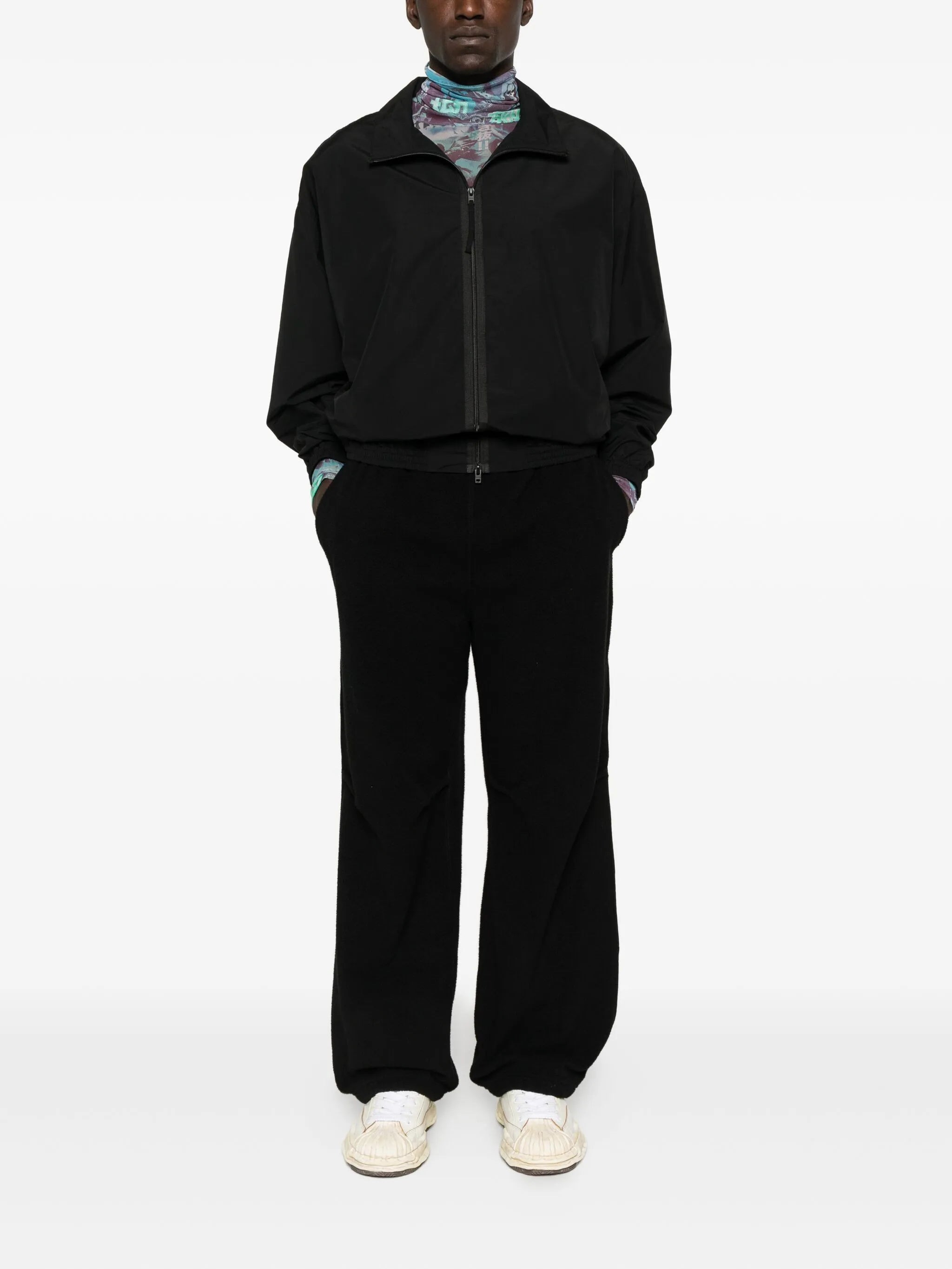 Mm6 Maison Margiela Fleece Cuffed-hem Trousers - 3