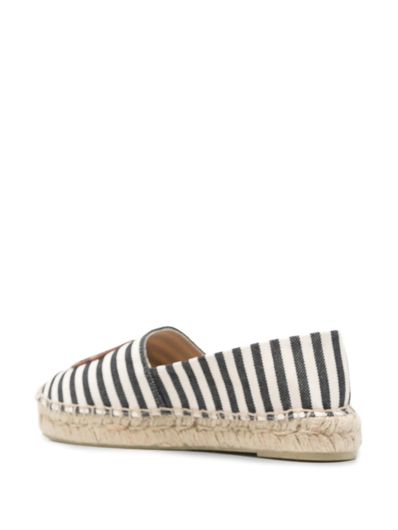 Anine Bing Paloma Striped Logo Espadrilles 3