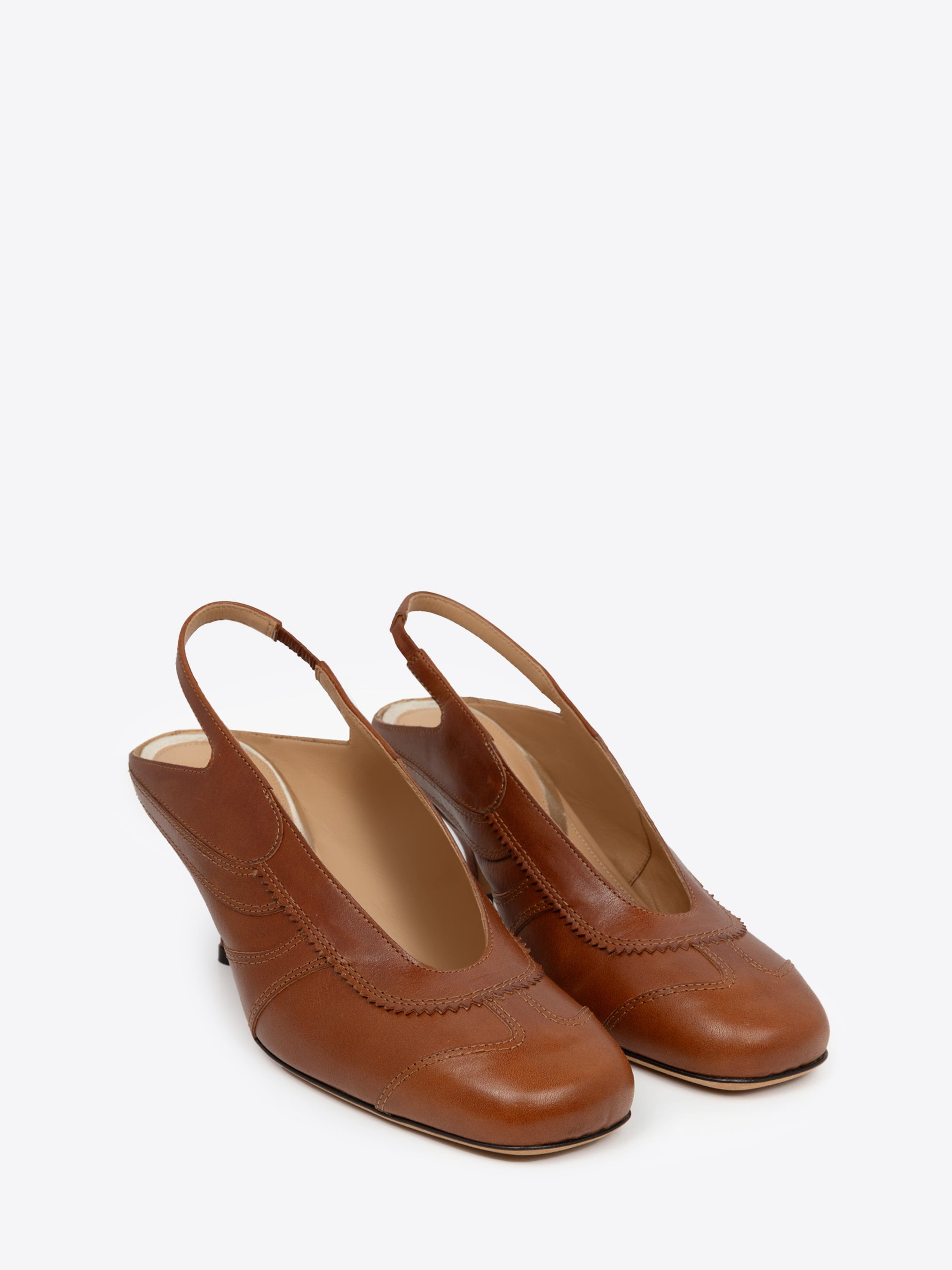 LEATHER SLINGBACK PUMPS - 3