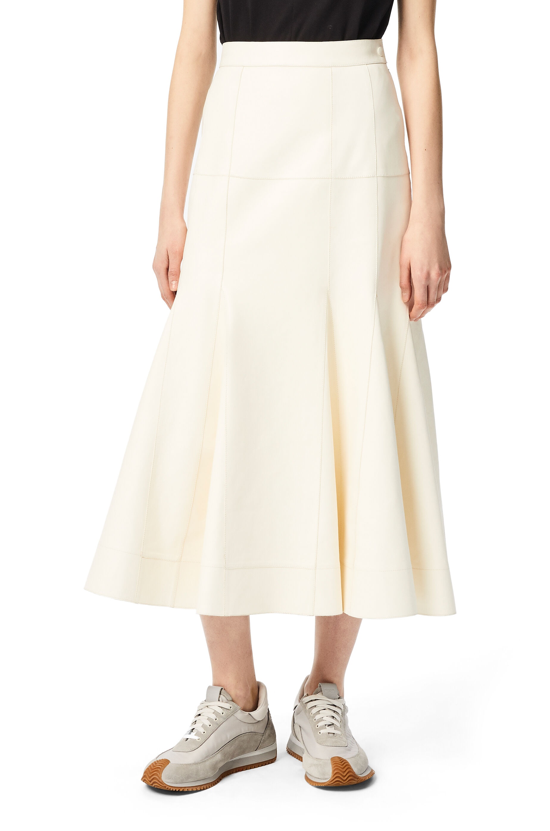 Godet skirt in nappa - 3