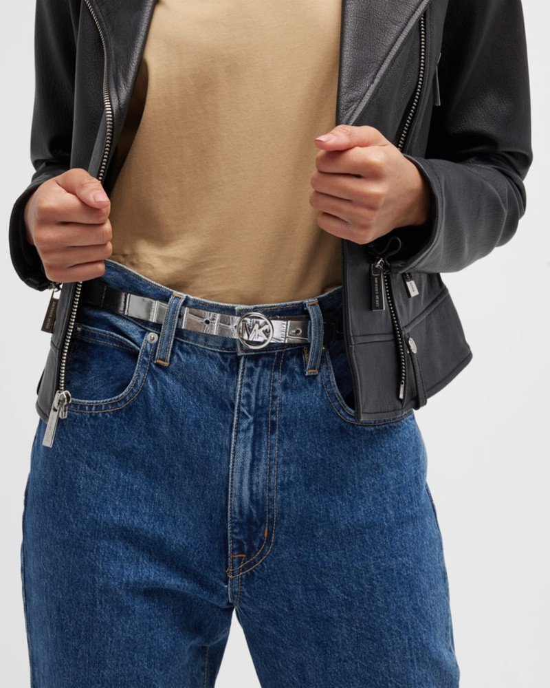 MICHAEL KORS MK Monogram & Croc-Embossed 2 For 1 Belts outlook