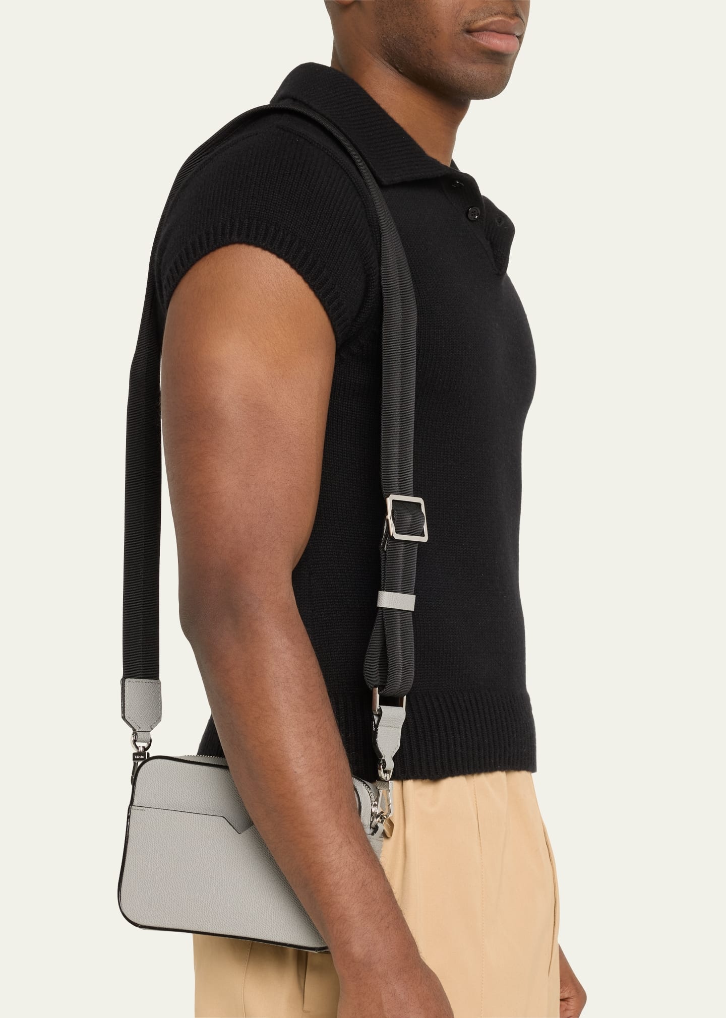 Men's Reporter Calfskin Crossbody Bag - 2