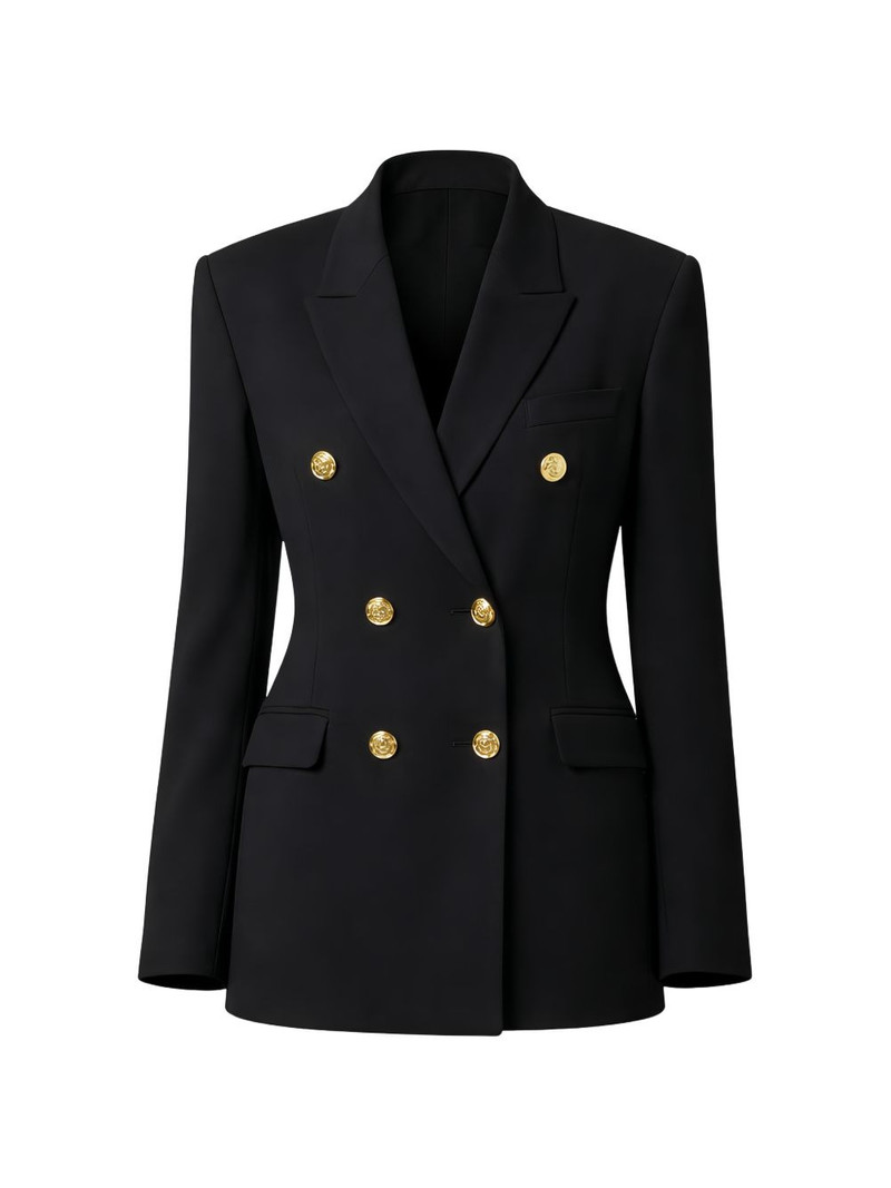 double-breasted button blazer 1