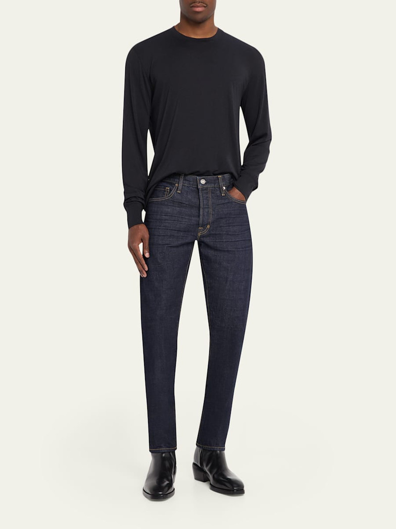 TOM FORD Men's Washed Black Denim Slim Fit Jeans outlook