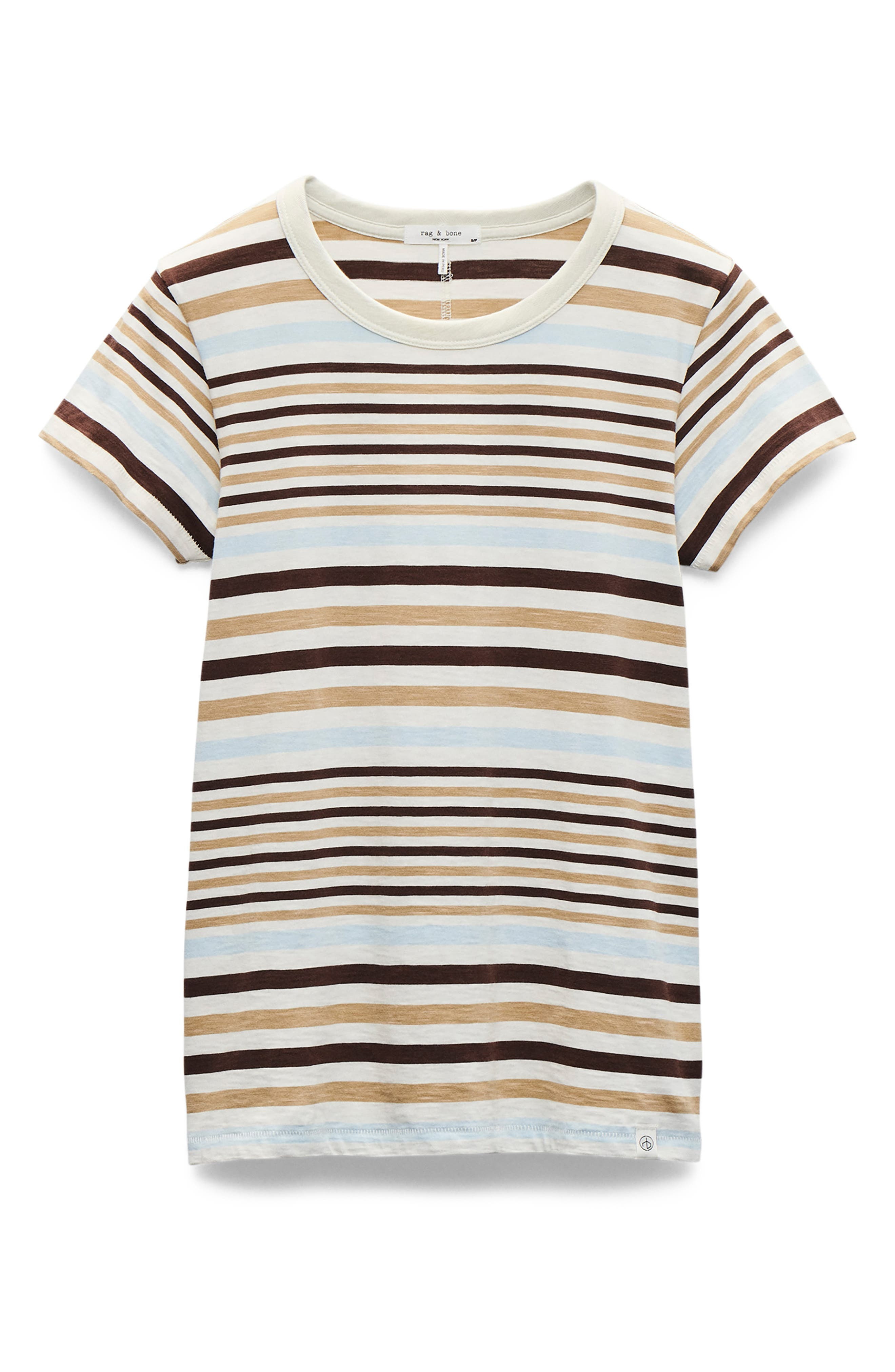 rag & bone The Slub Stripe T-Shirt in Ivory Multi at Nordstrom - 4