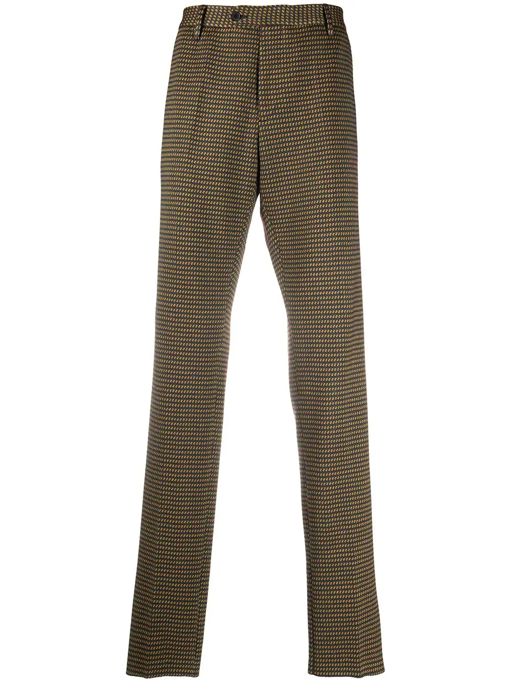 micro-motif tapered trousers - 1