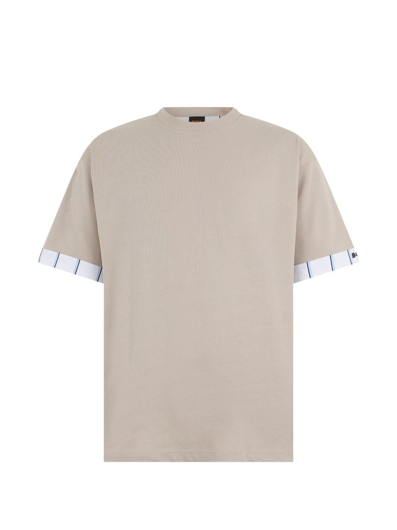 striped cuff T-shirt 1