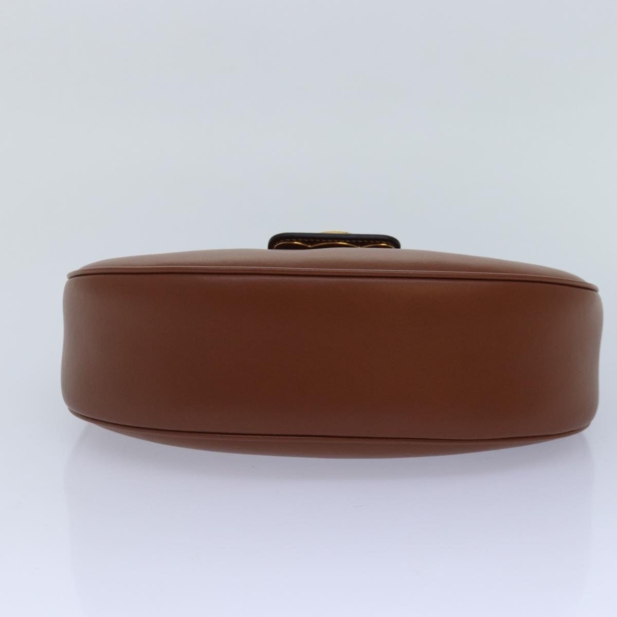 CELINE Triomphe Hand Bag Leather Brown Gold - 5