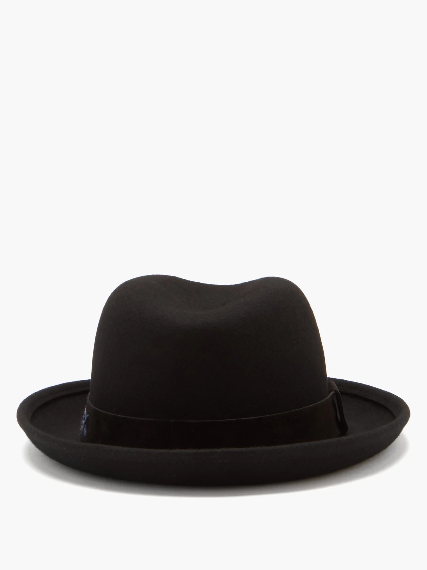 Embroidered wool fedora hat - 4