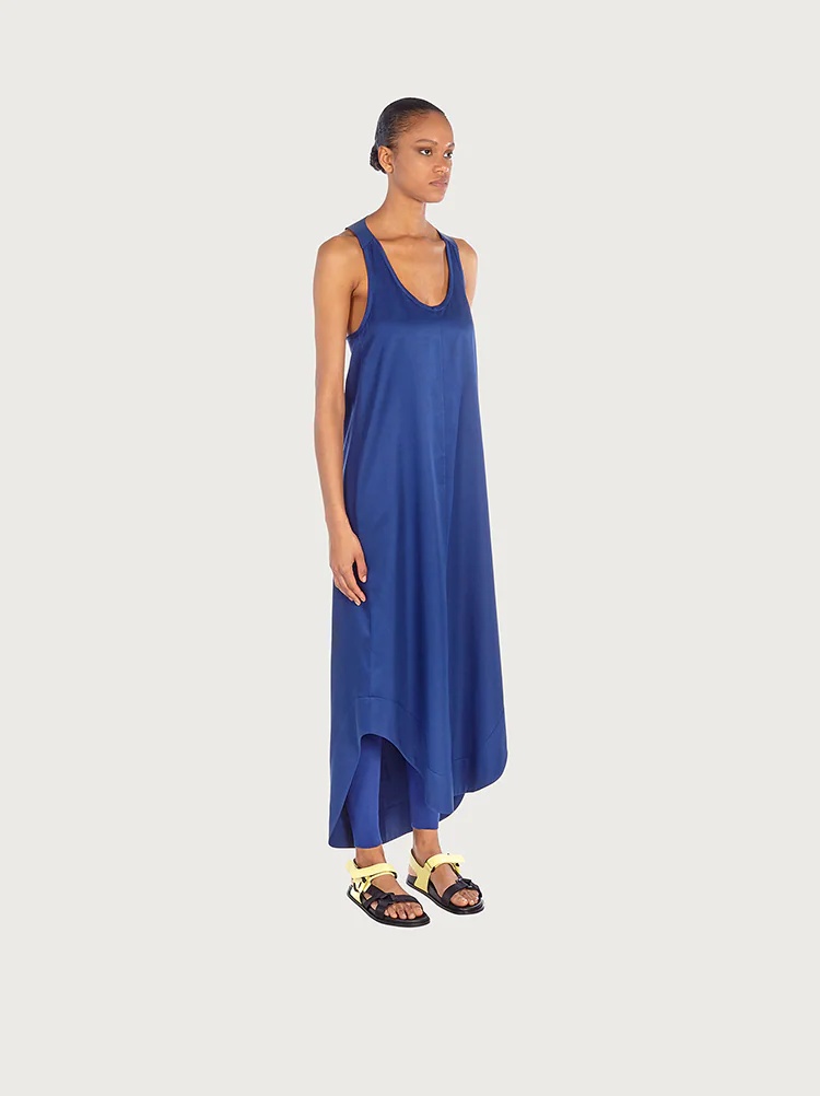SLEEVELESS SILK DRESS - 3