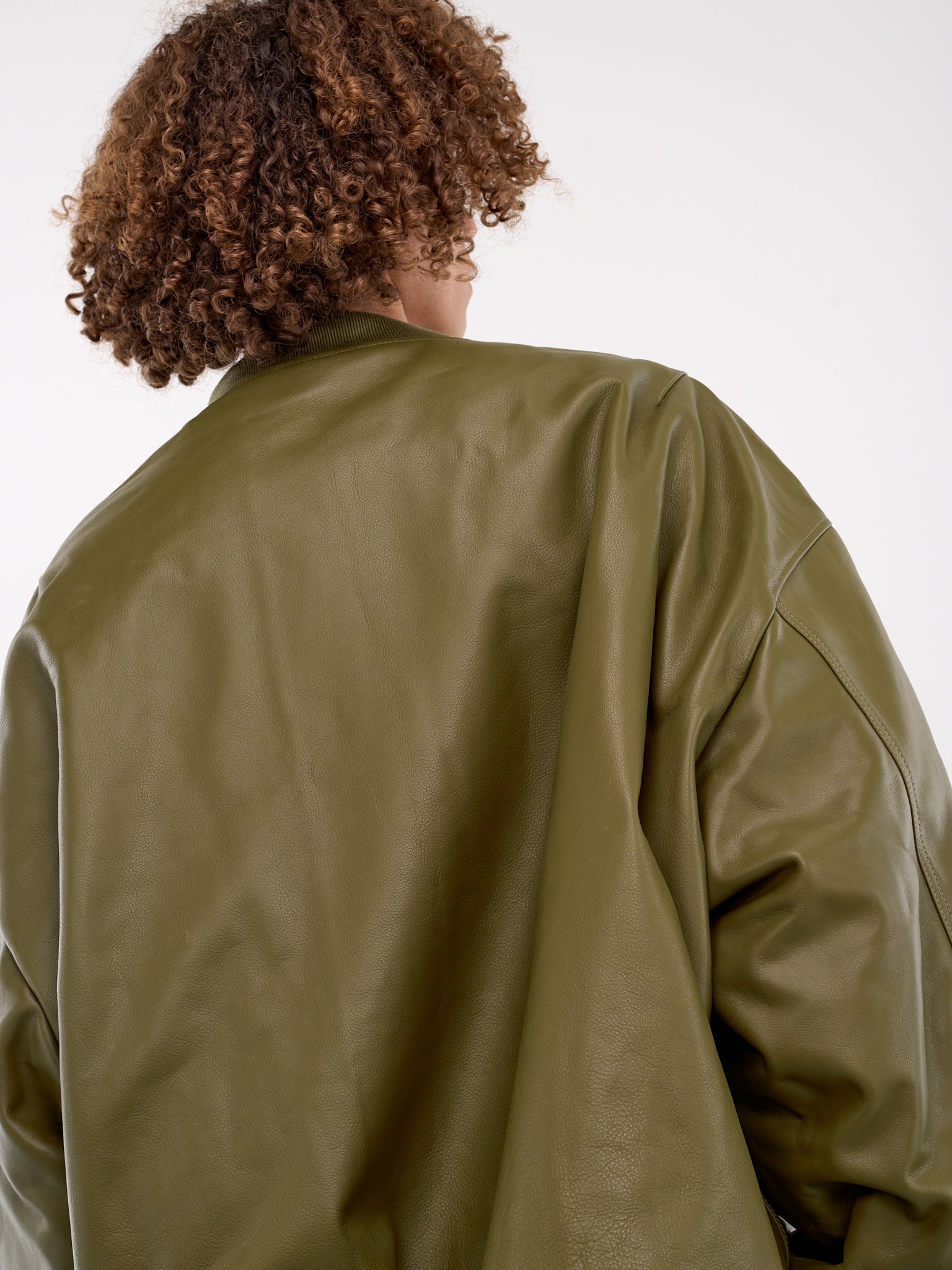 Leather Bomber Jacket - 4