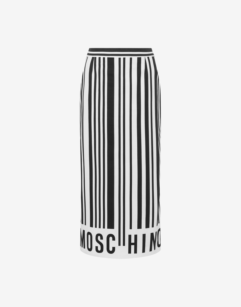 BARCODE POPLIN SKIRT 1