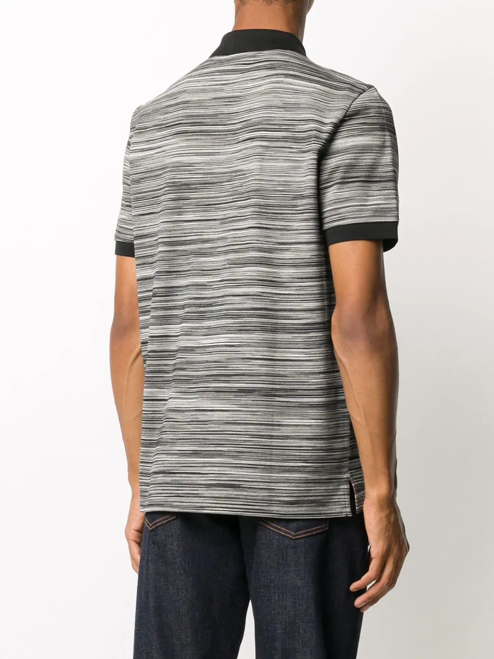 abstract stripe polo shirt - 4