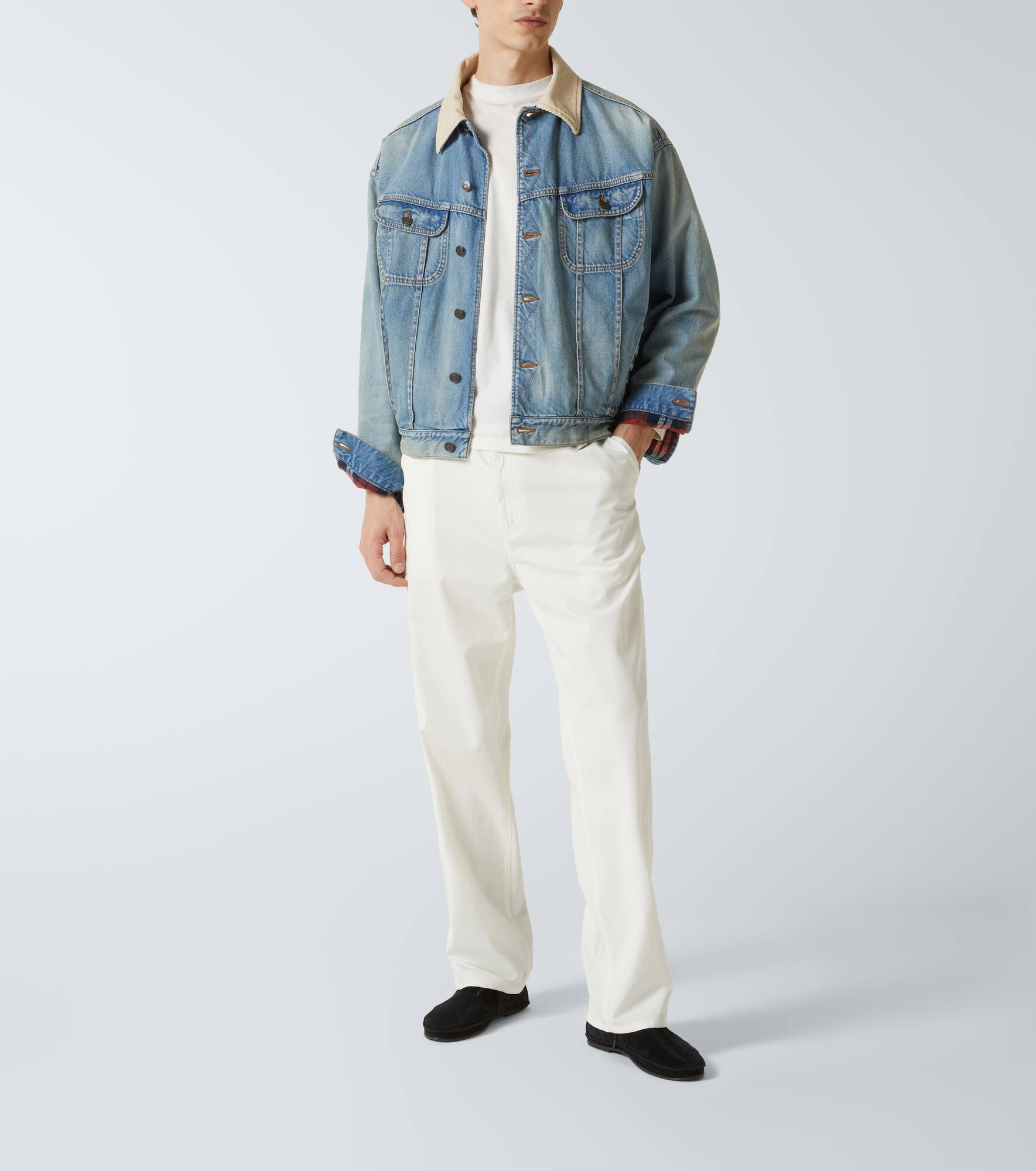 Joret corduroy-trimmed denim jacket - 2