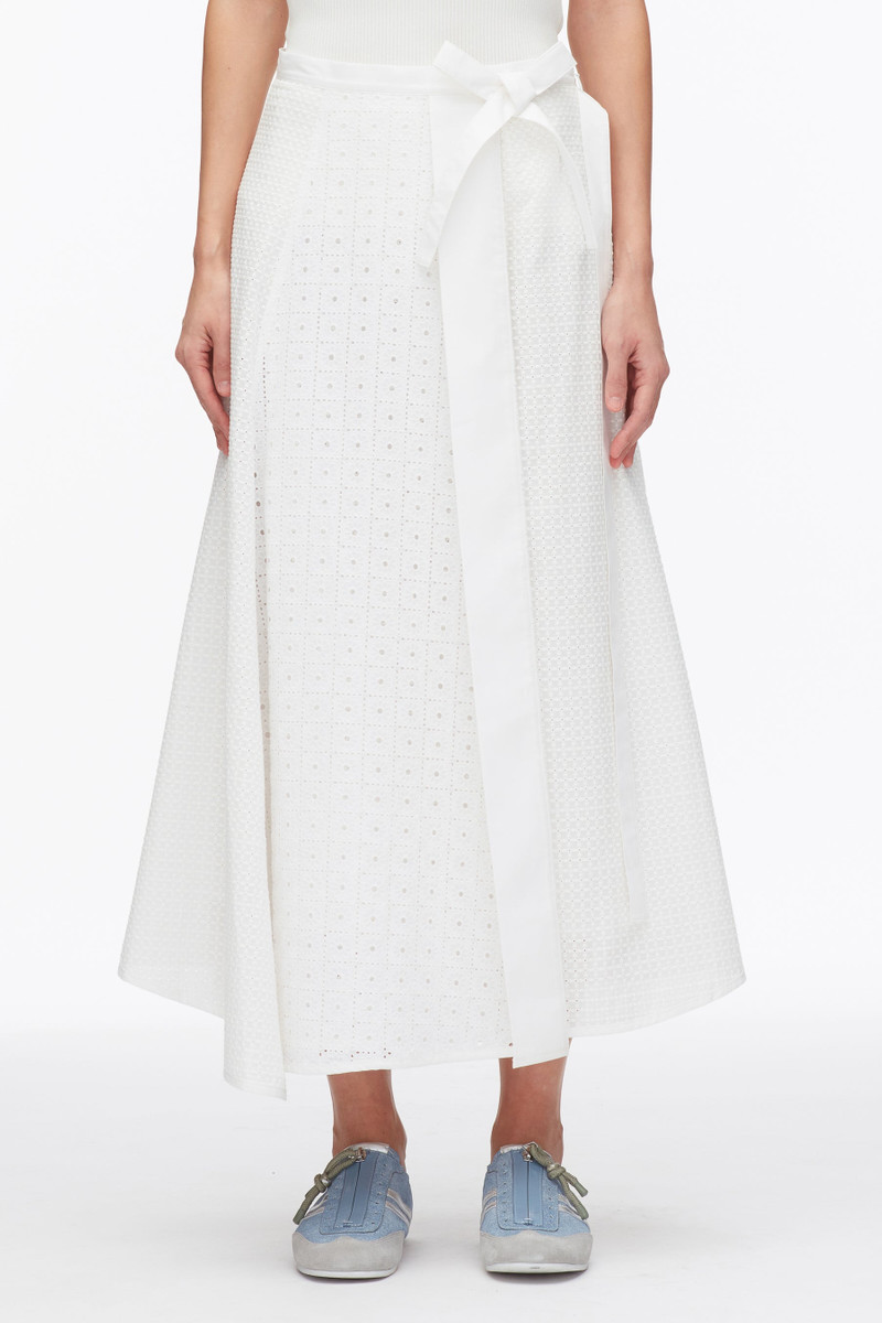 Broderie Anglaise Patchwork Midi Skirt 3