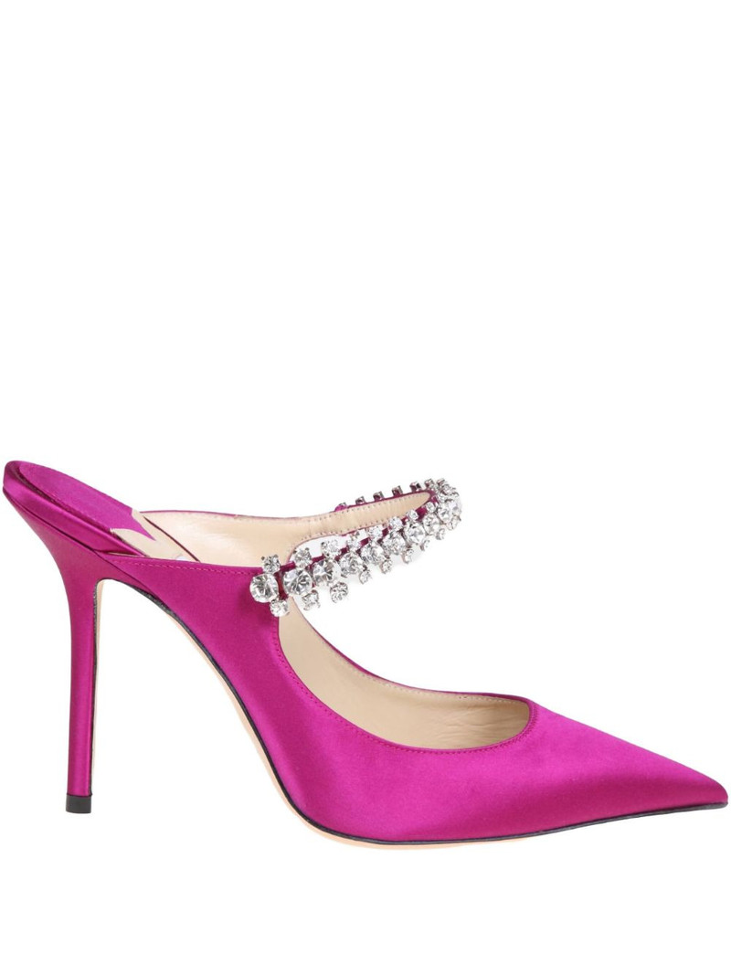 100mm crystal-embellished pointed mules 1