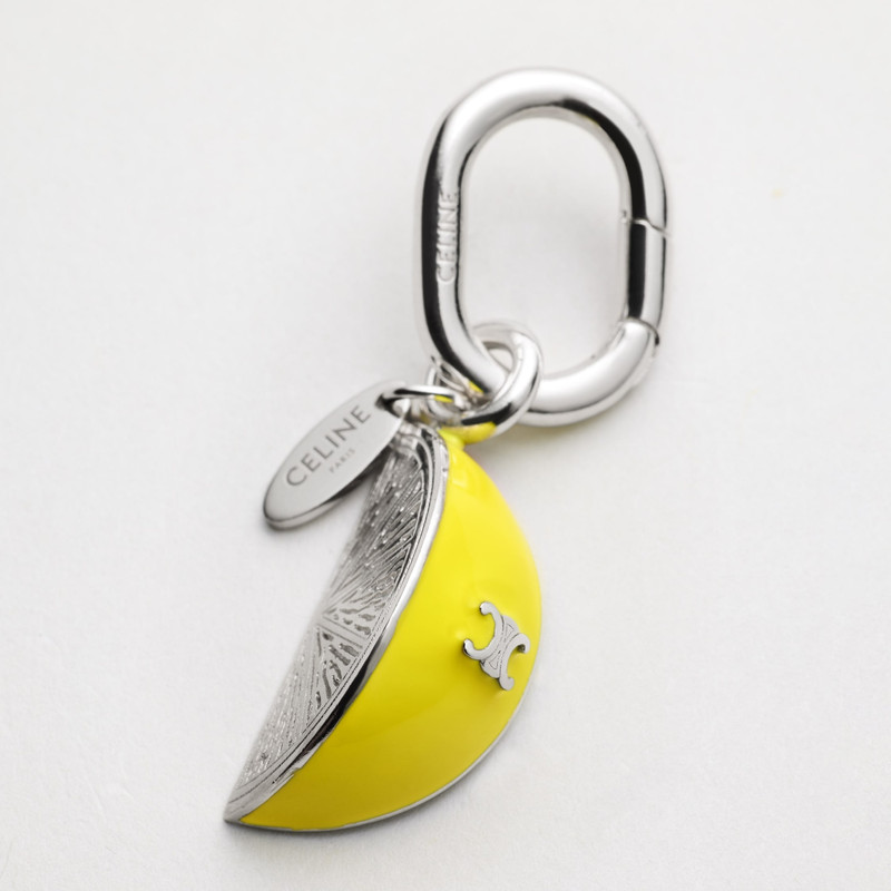 CELINE CHARMS LEMON IN ENAMEL AND BRASS WITH RHODIUM FINISH 1